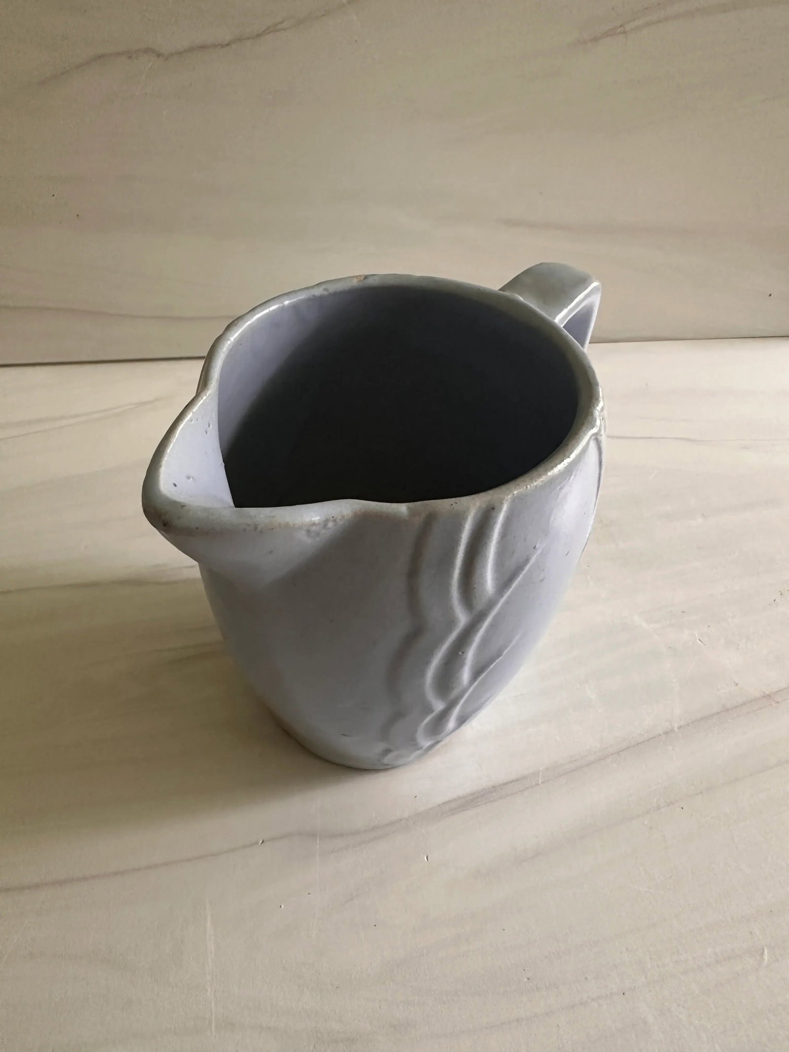 Stoneware Pottery Pitcher, Pottery Vessel, Vintage Pottery , Vintage Pottery Pitcher, Flower Pitcher - 3