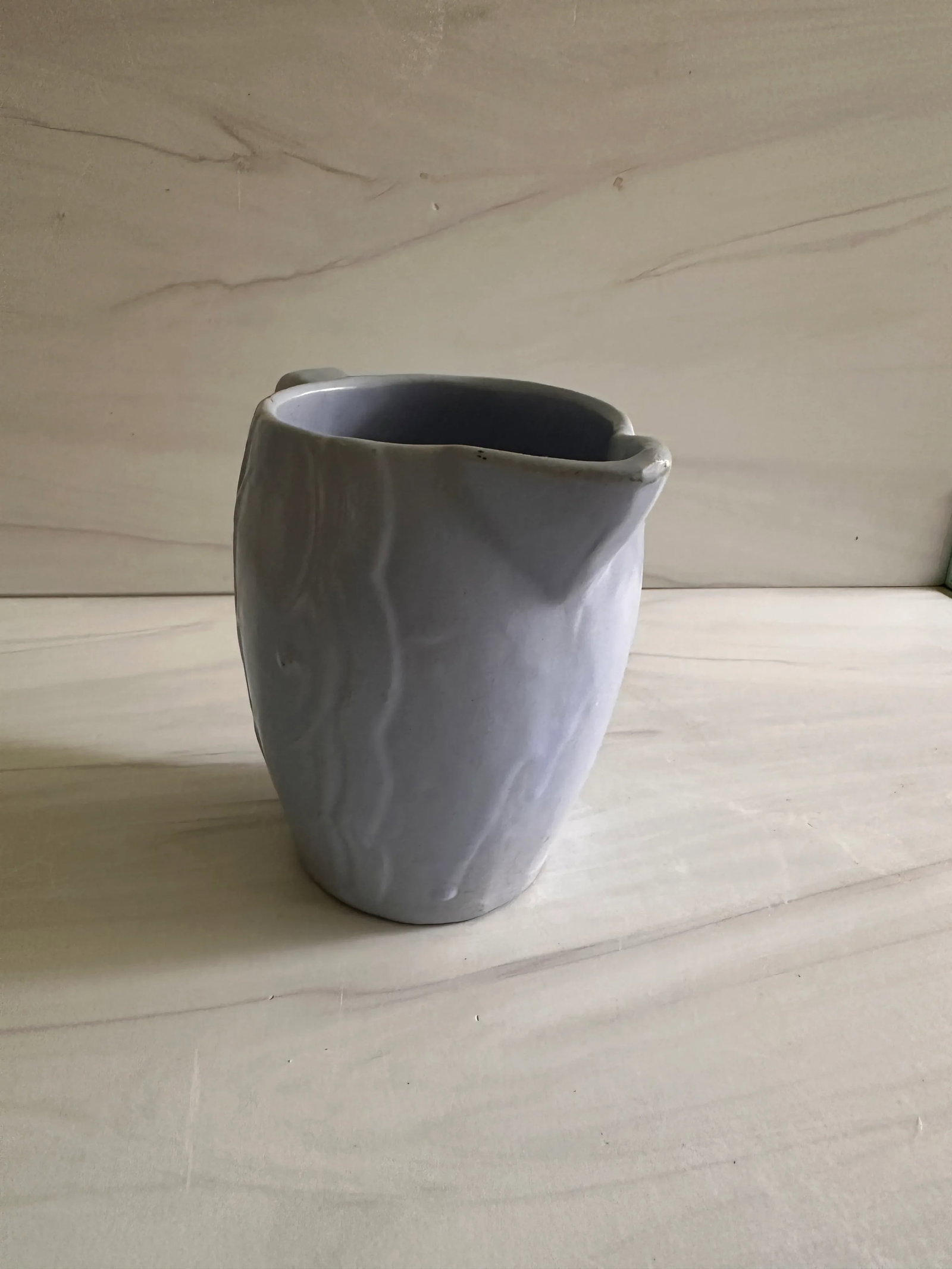 Stoneware Pottery Pitcher, Pottery Vessel, Vintage Pottery , Vintage Pottery Pitcher, Flower Pitcher - 5