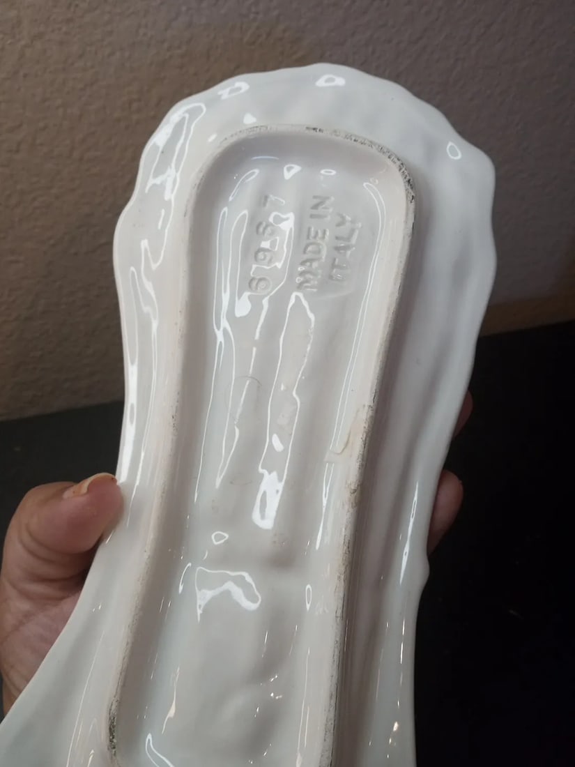 Vintage Ceramic Asparagus Spoon Rest, Made in Italy - 3