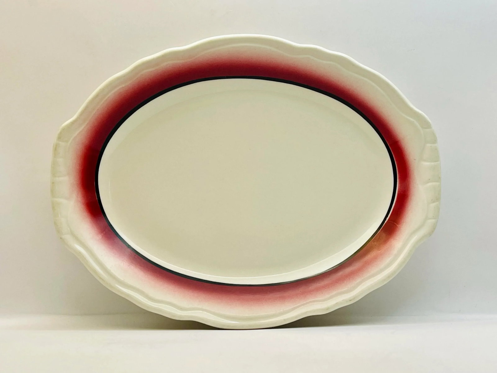 1940s Homer Laughlin Faded Rose Border Small Platter - 2