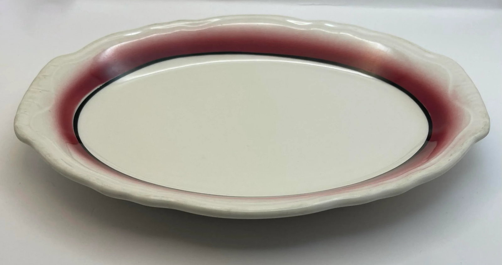 1940s Homer Laughlin Faded Rose Border Small Platter - 3