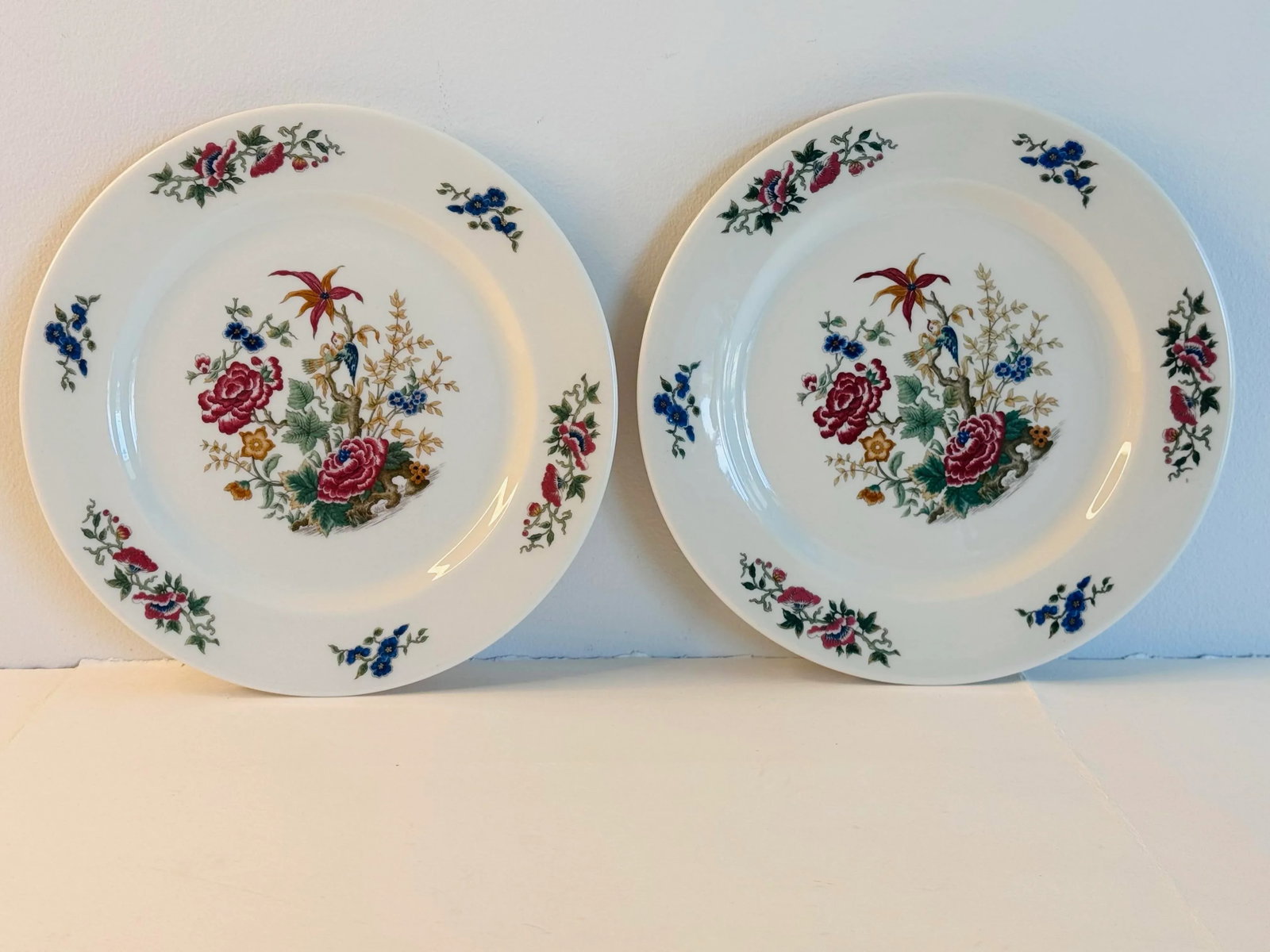 Vintage 1960s Syracuse China Floral & Parrot Restaurant Ware Plates, Set of 4 - 7