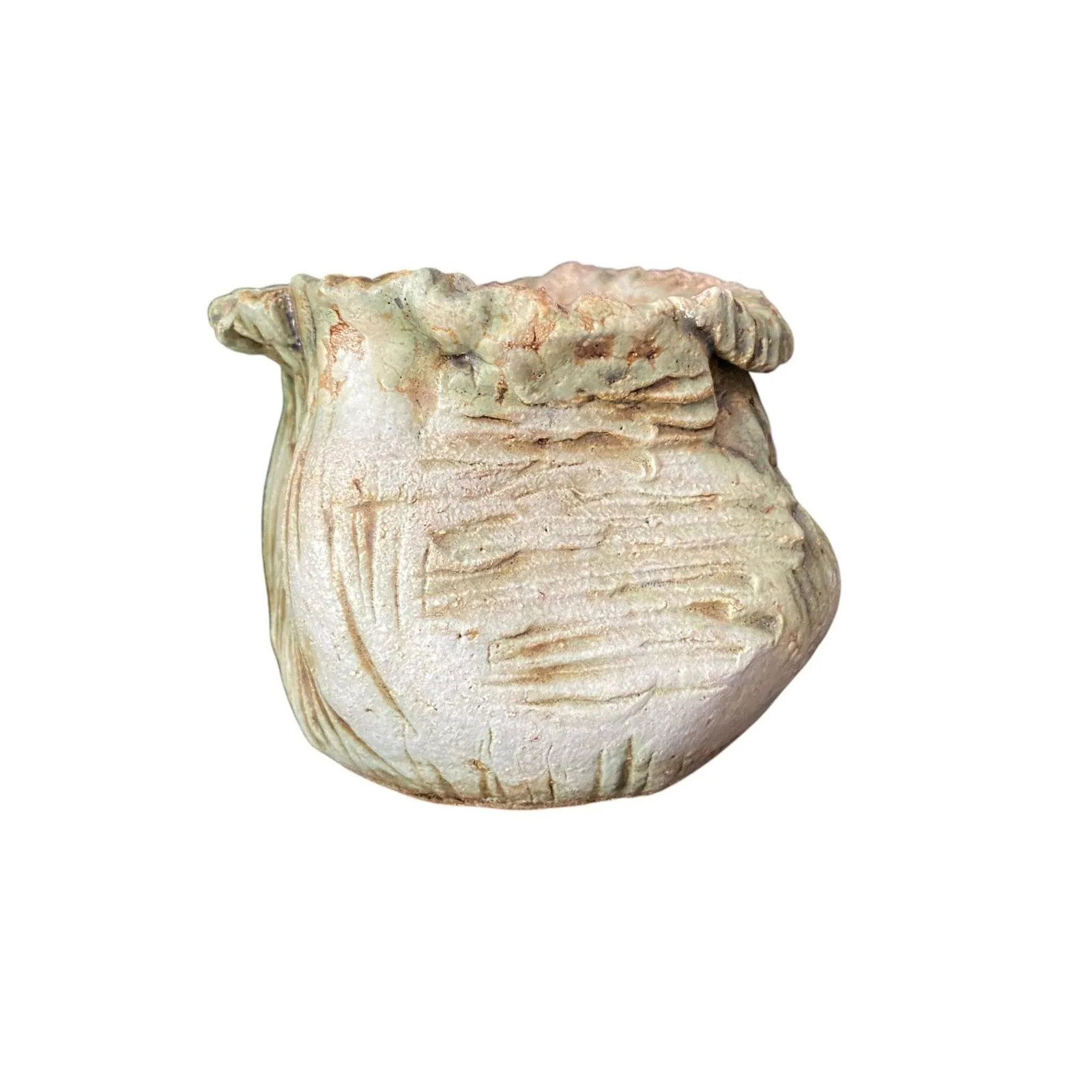 Signed Studio Art Pottery Ceramic Planter Vase Pot, Strassman - 5