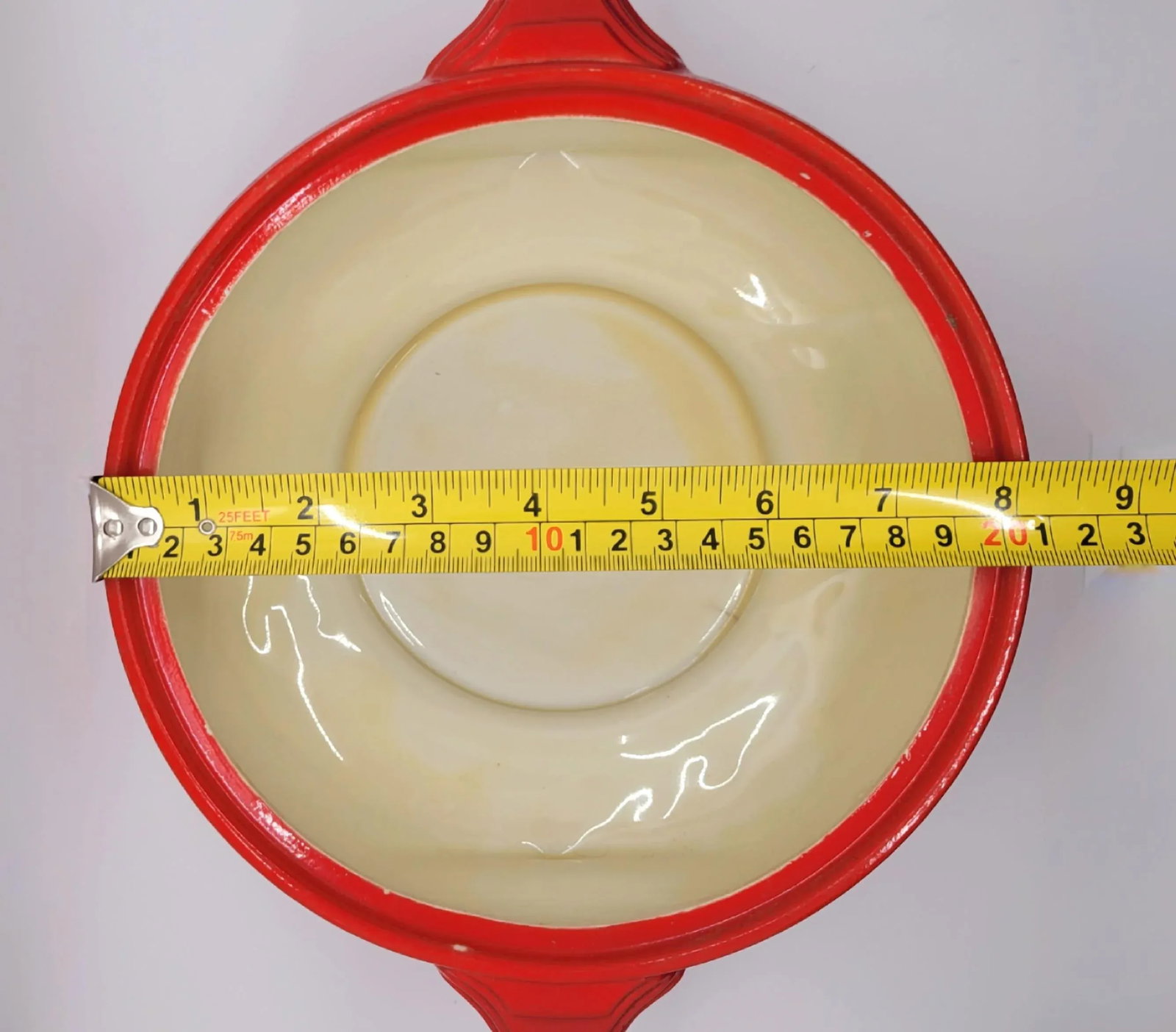 Vintage Red Hall Pottery Art Deco Sundial Covered Casserole Dish - 14