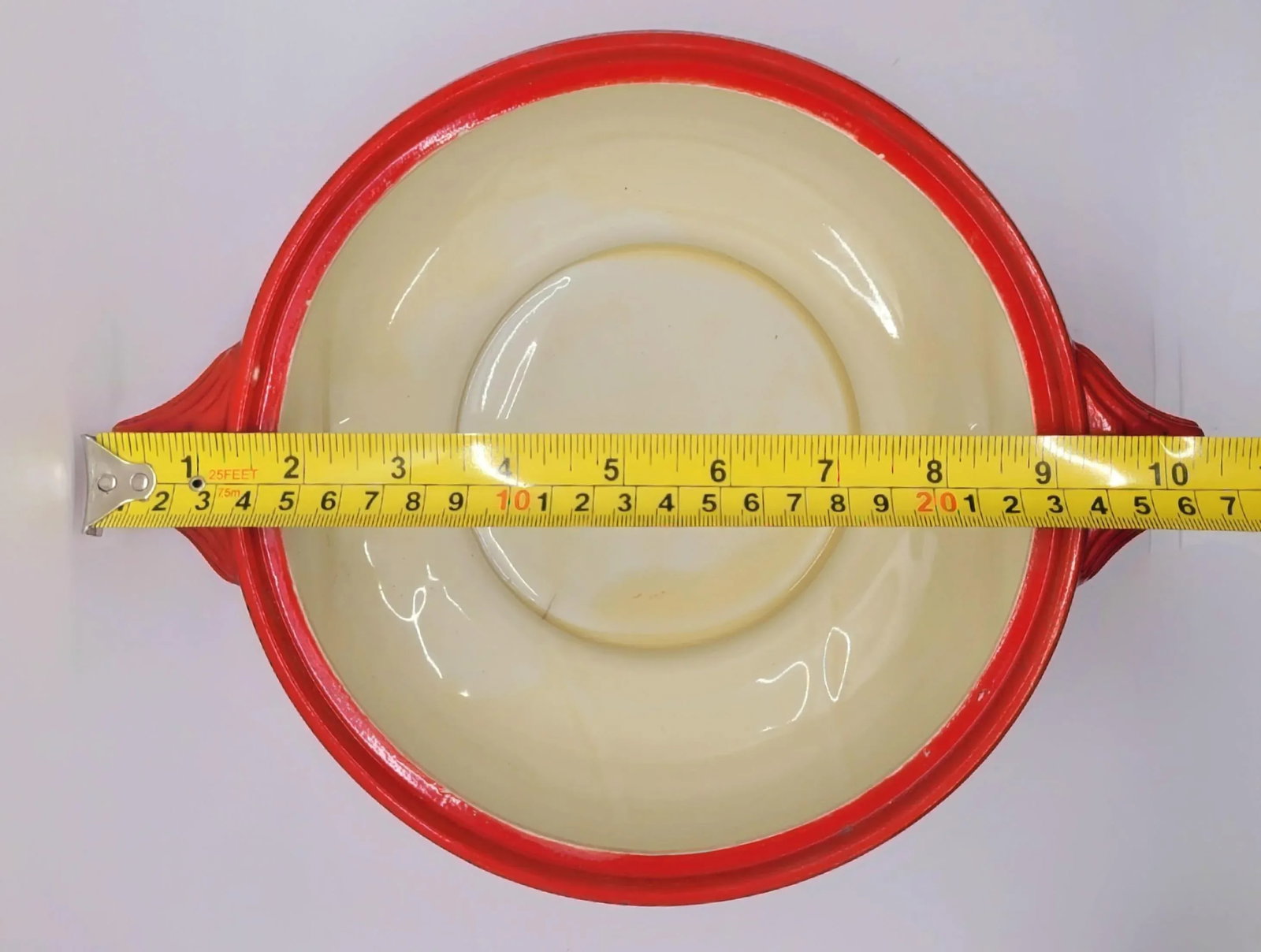 Vintage Red Hall Pottery Art Deco Sundial Covered Casserole Dish - 15