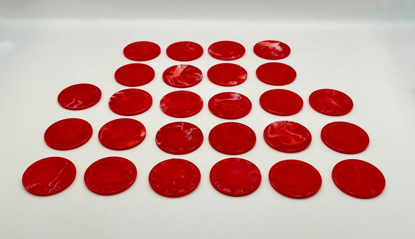 Vintage Marbleized Poker Chips With Clear Case - 7