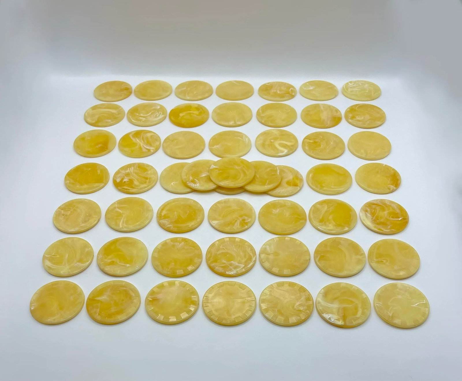 Vintage Marbleized Poker Chips With Clear Case - 9