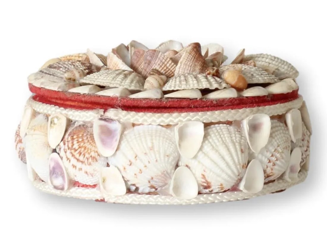 Mid 20th Century Midcentury Seashore Souvenir Trinket Box - 2