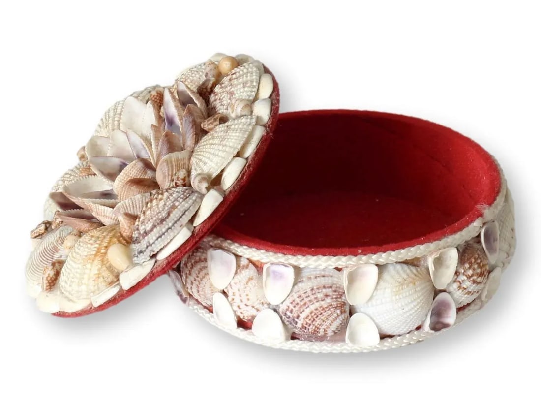 Mid 20th Century Midcentury Seashore Souvenir Trinket Box - 3