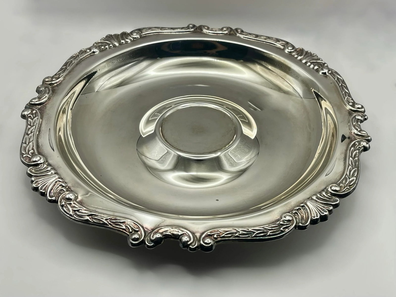 Mid 20th Century Silver Plated Decorative Serving Plate - 4