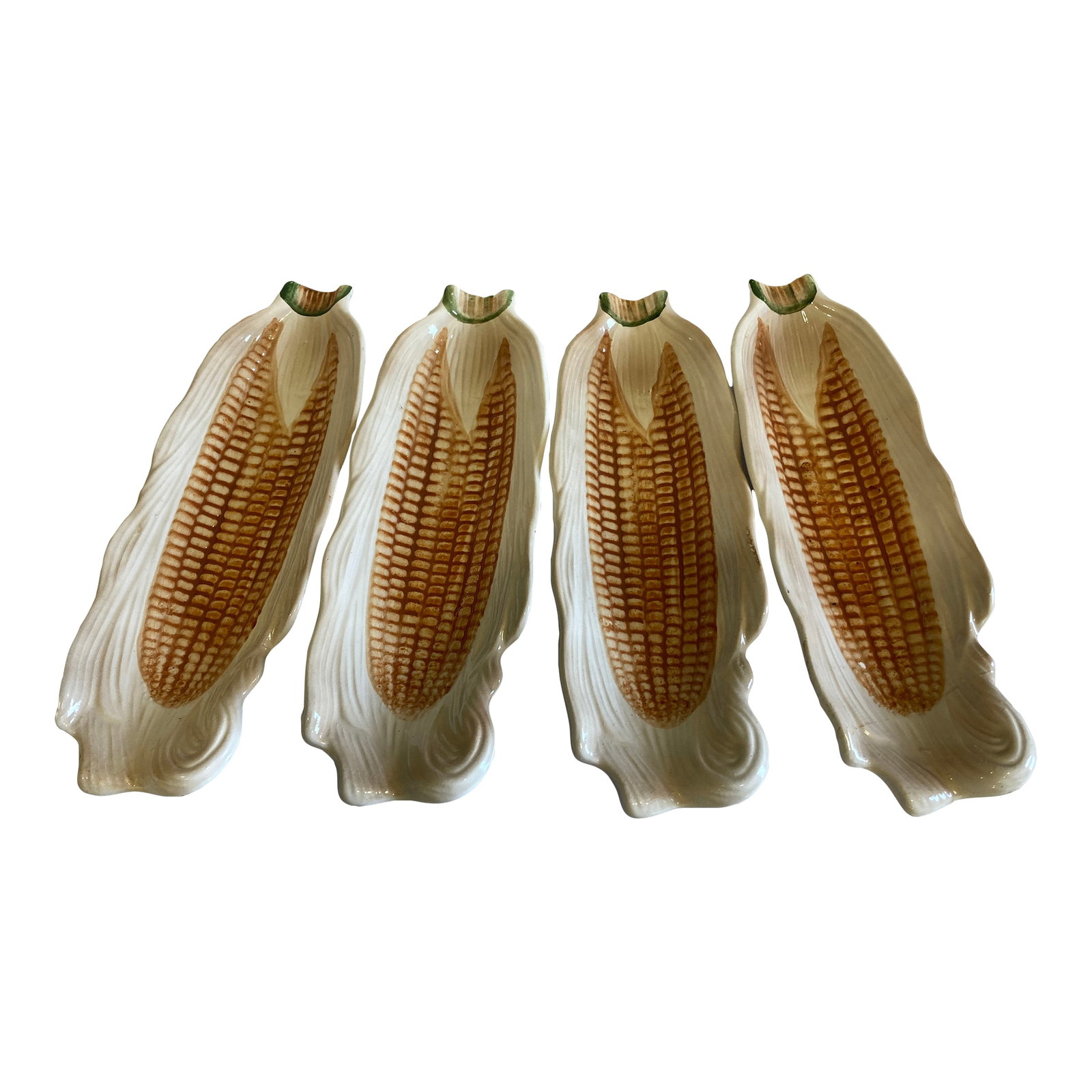 Vintage Ceramic Corn on the Cob Dishes - Set of 4 (1 of 10)