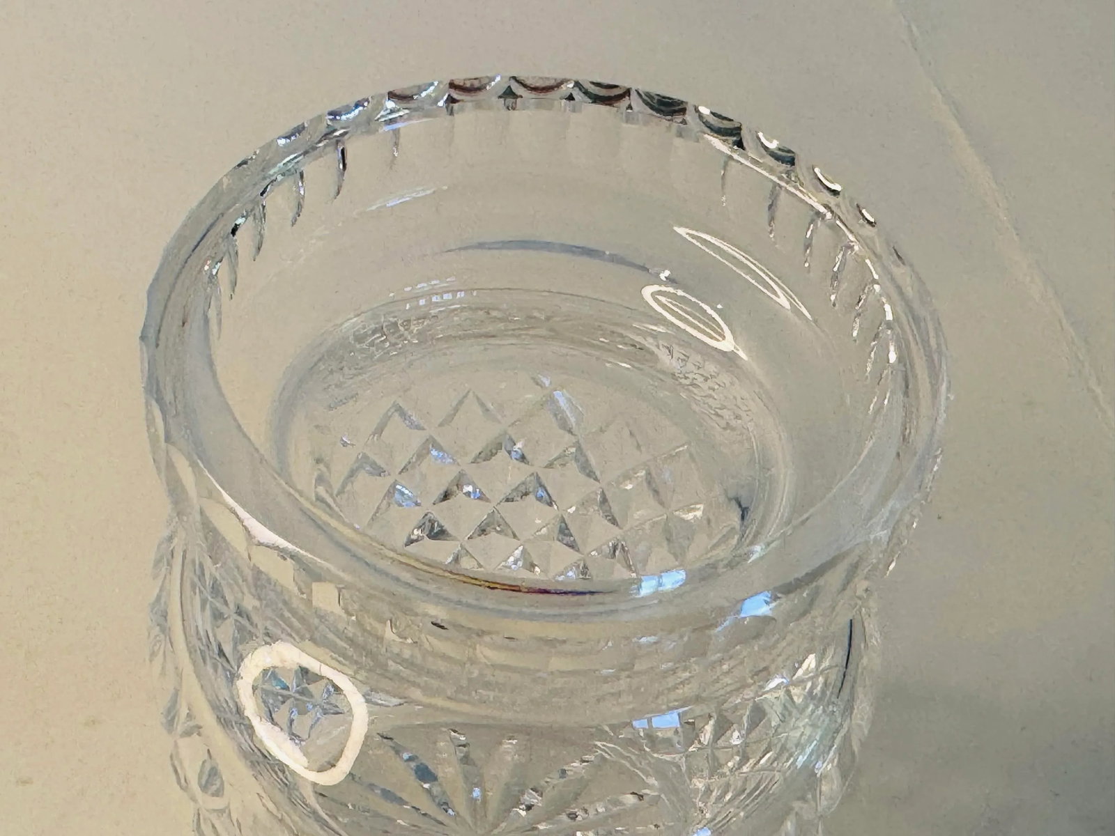 Vintage 1960s Waterford Crystal Alana Condiment Jar With Lid - 7