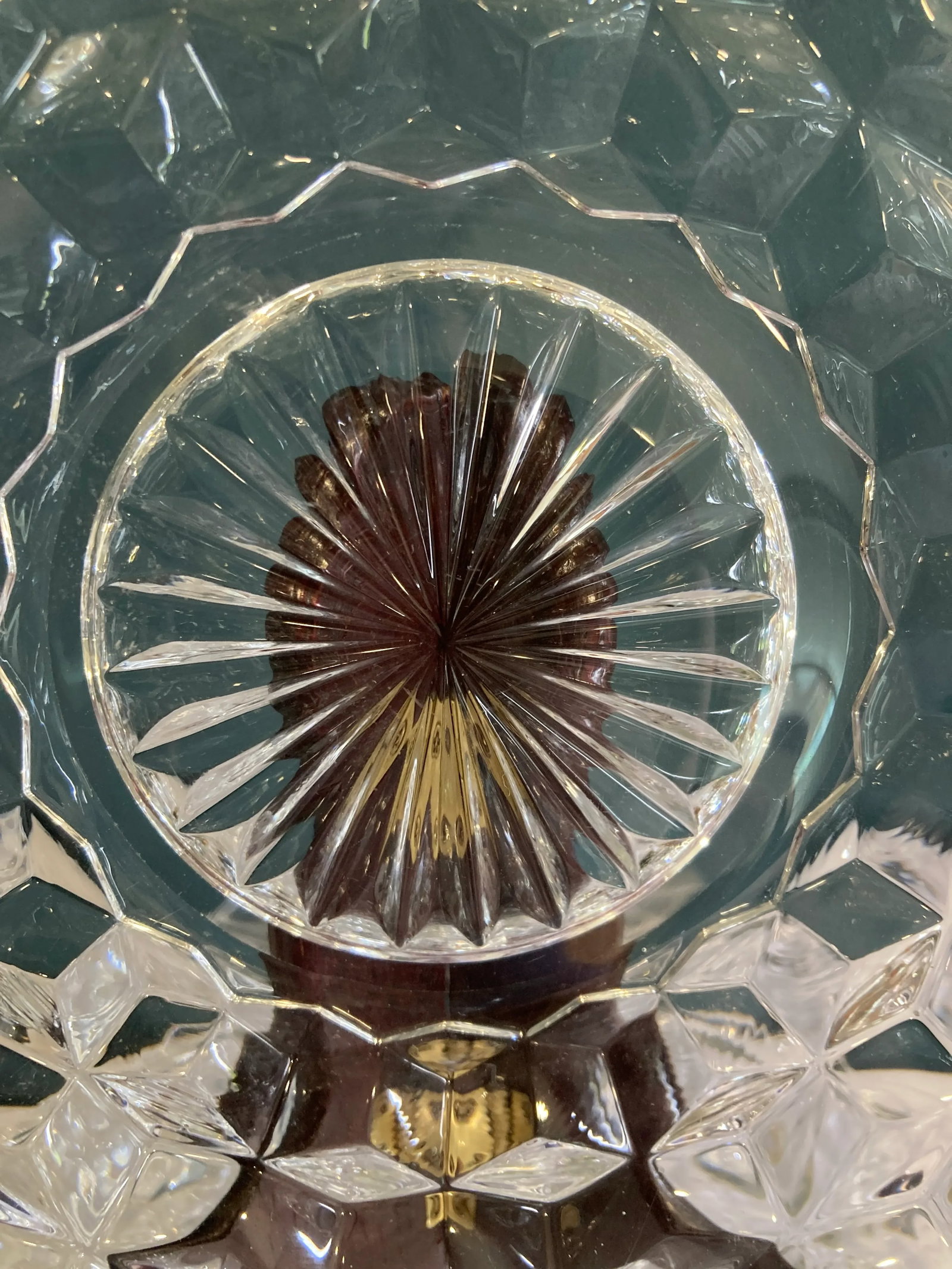 Vintage Fostoria Cubist Glass Plates- Set of 4 - 3