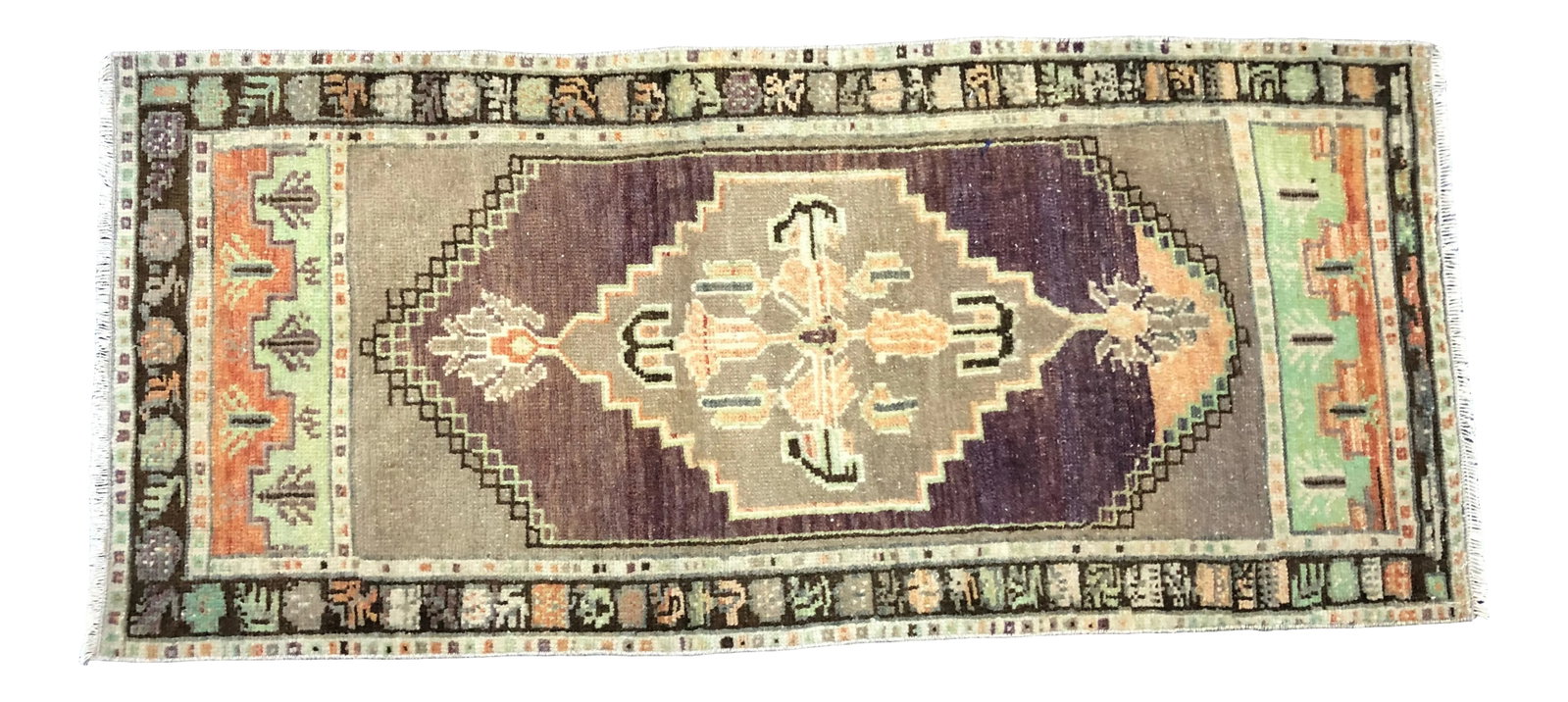 Vintage Traditional Turkish Oushak Handmade Gray Small Rug: Handmade wool and cotton rug in Turkish Anatolia Small rug, Vintage Oushak Rug, Turkish Vintage Anatolian Rug, Handmade wool Rug. One Of Kind Vintage Rug with perfect design and colors. Condition: Alt