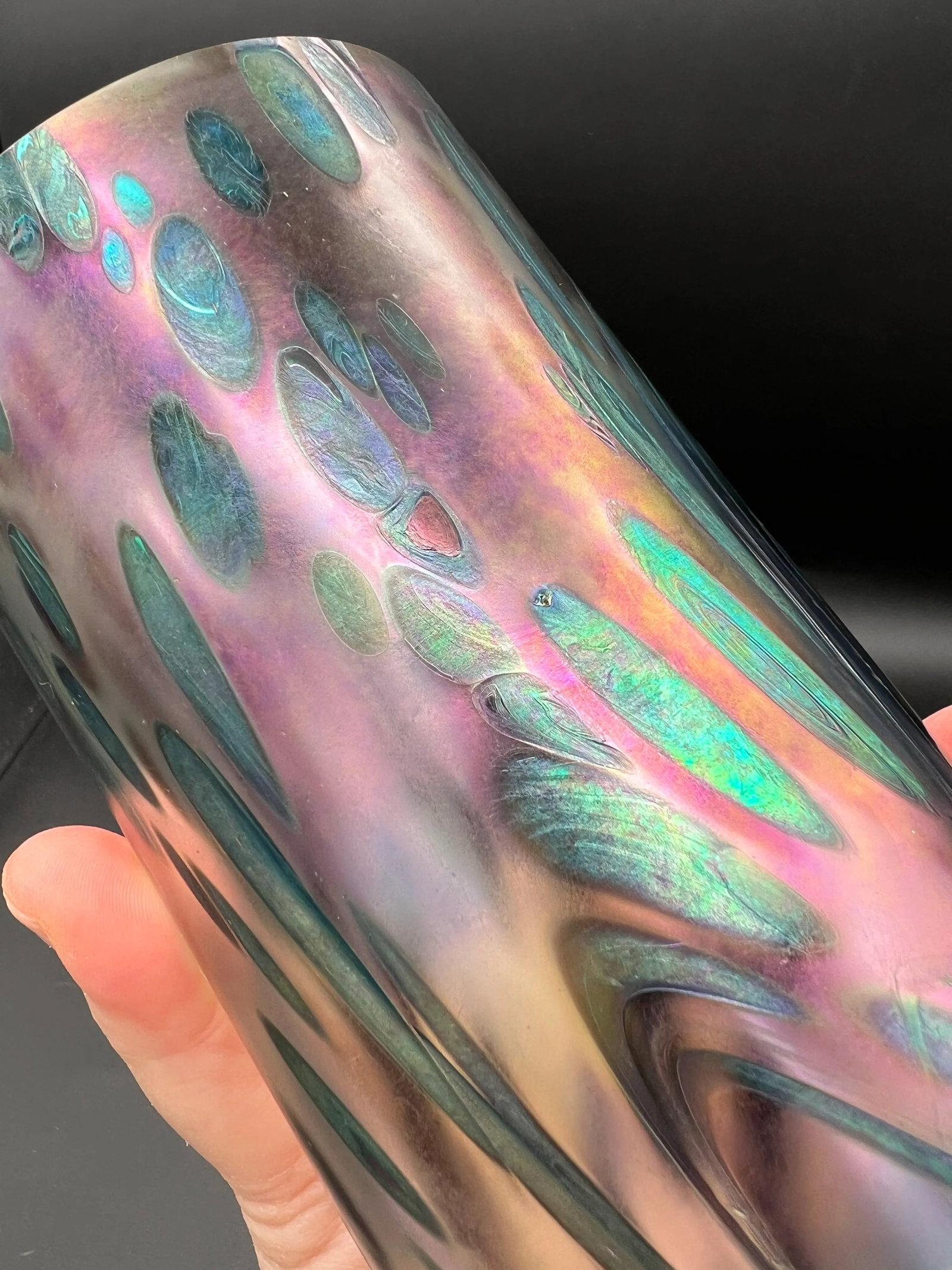 Stunning Vintage Brian Maytum Studio Signed 1985 Art Glass Vase - 4