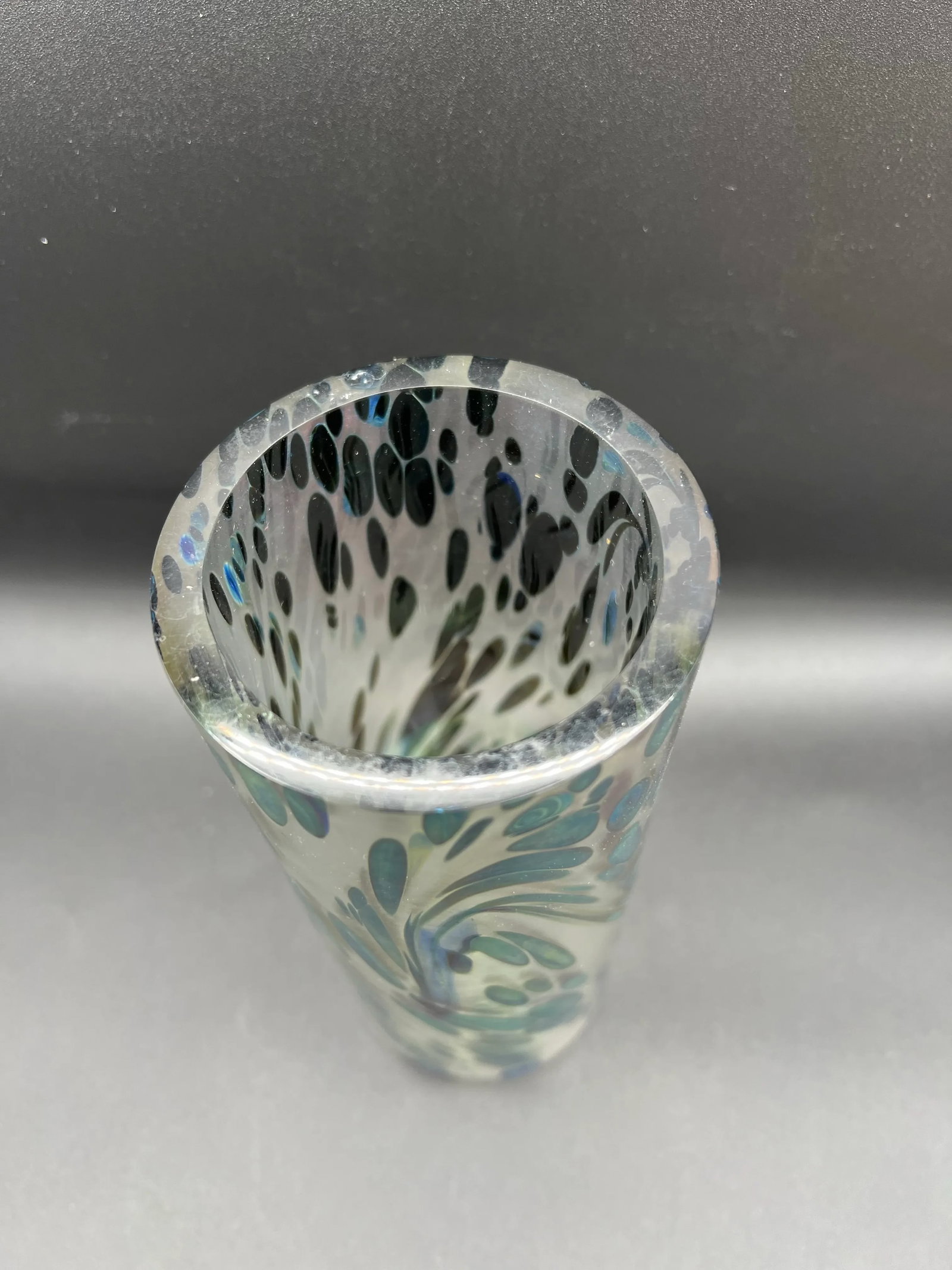 Stunning Vintage Brian Maytum Studio Signed 1985 Art Glass Vase - 7
