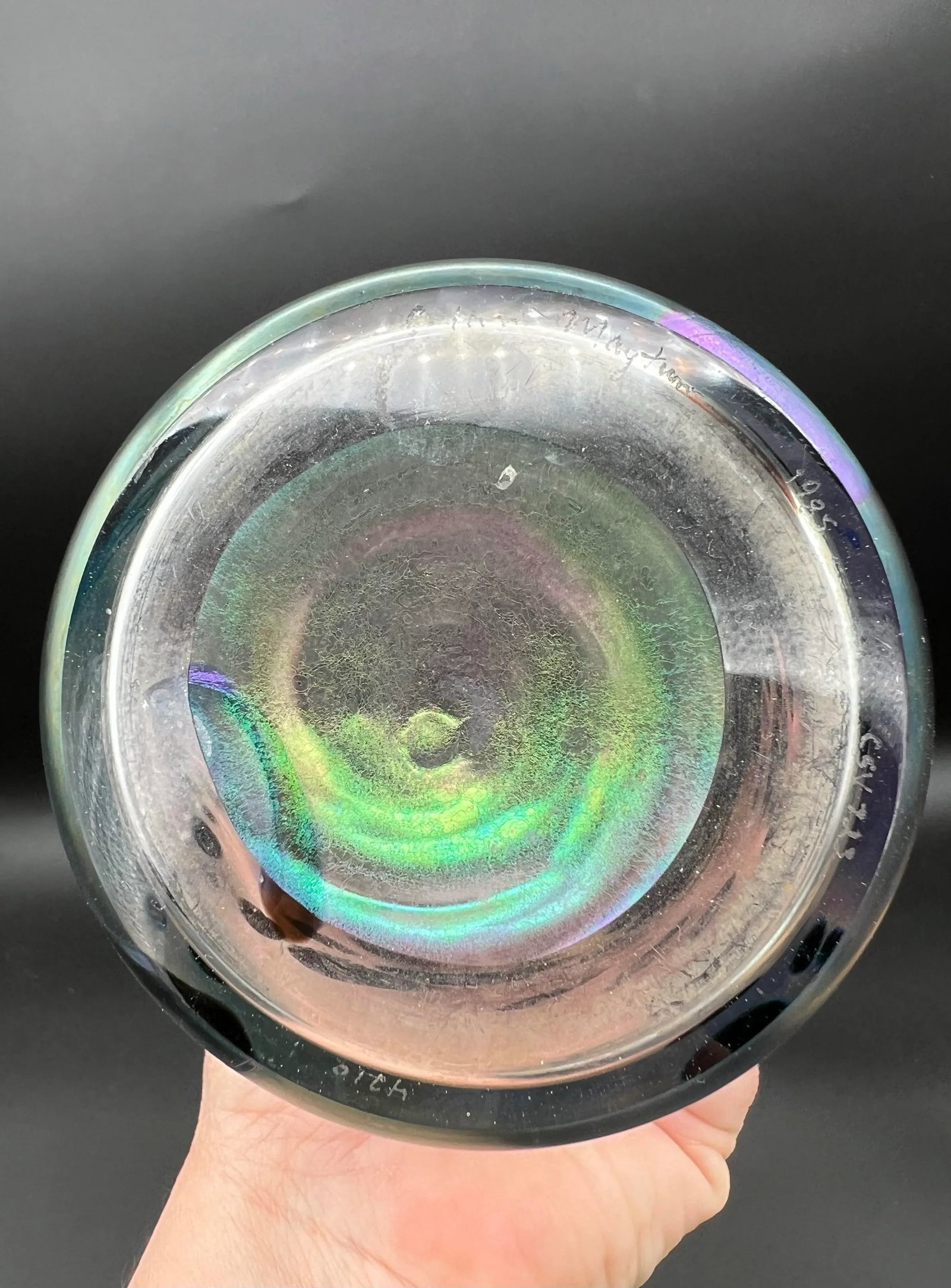 Stunning Vintage Brian Maytum Studio Signed 1985 Art Glass Vase - 9
