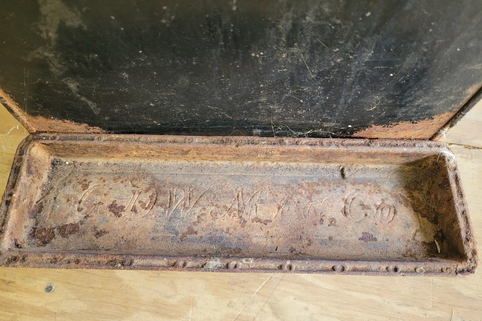 Antique Hand Painted Tole Ware Coal Scuttle Fireplace Box - 8