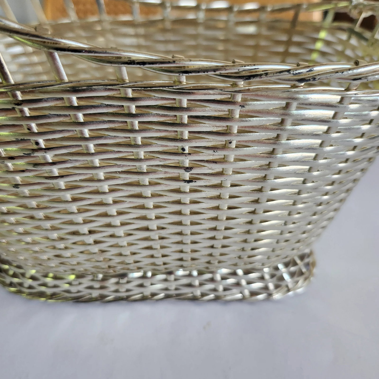 Vintage France Wine Caddy Bottle Holder in Woven Design - 4