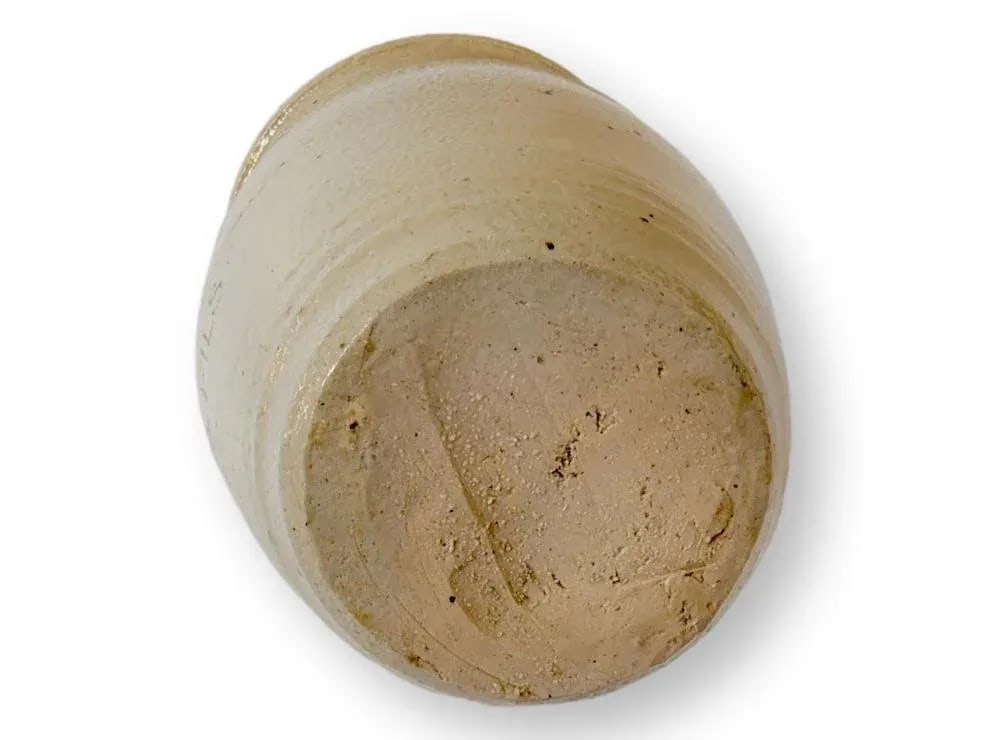 Antique French Neutral Stoneware Mustard Pot - 3