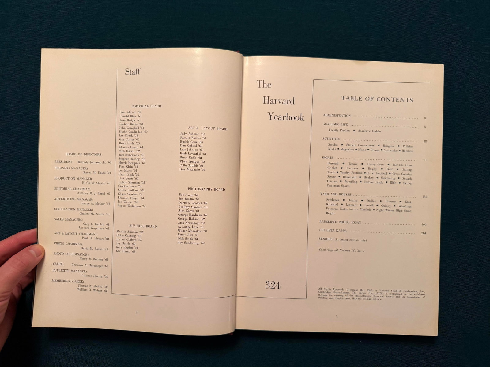 Vintage 1960 Harvard College Yearbook - 6