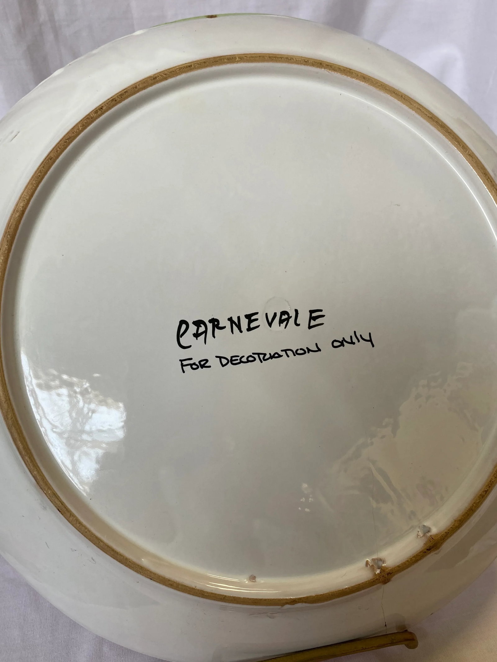 1990s La Musa "Carnevale" Acrobat Series Plate for Saks Fifth Avenue - 4