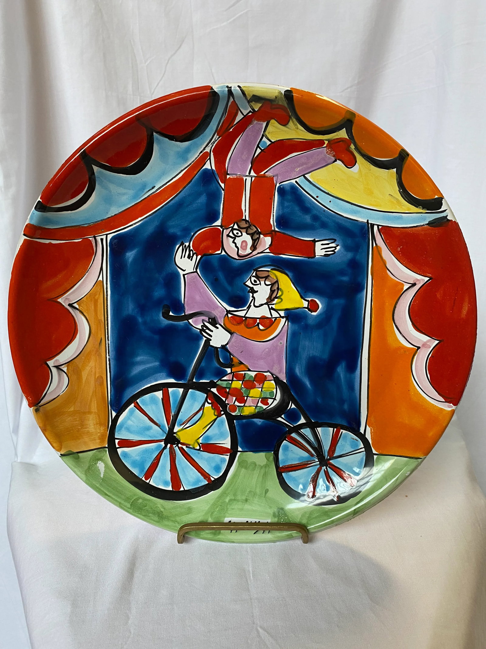 1990s La Musa "Carnevale" Acrobat Series Plate for Saks Fifth Avenue - 6
