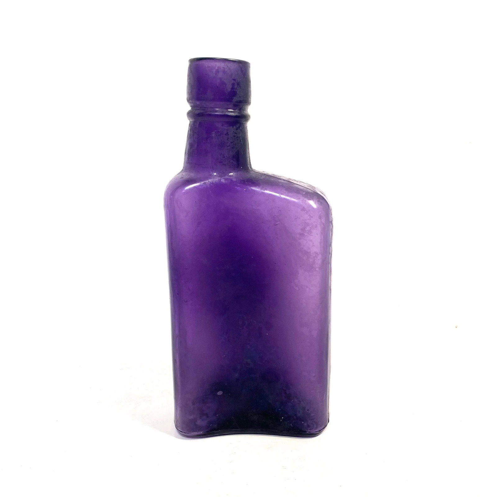 Early 20th Century Amethyst Glass Bitters Bottle Apothecary Style - 11