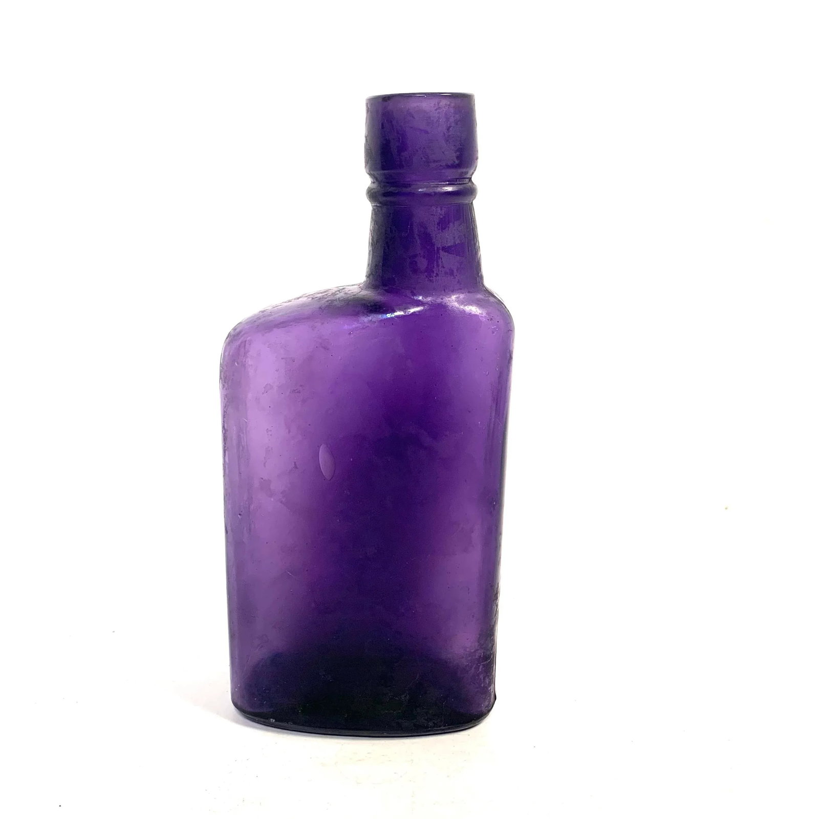 Early 20th Century Amethyst Glass Bitters Bottle Apothecary Style - 12