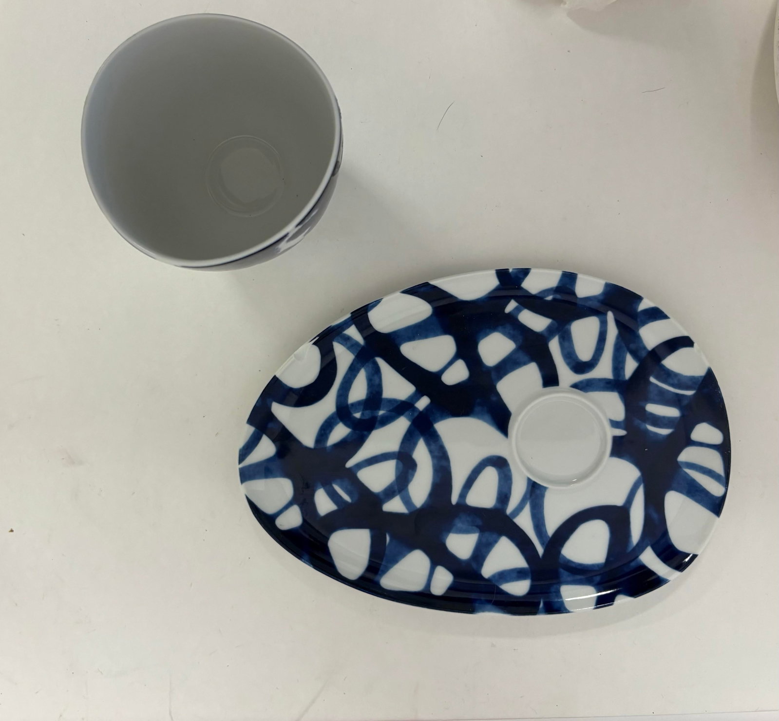1990s Como by Paola Navone for Crate & Barrel Asymmetrical Cup and Saucer Set - 4
