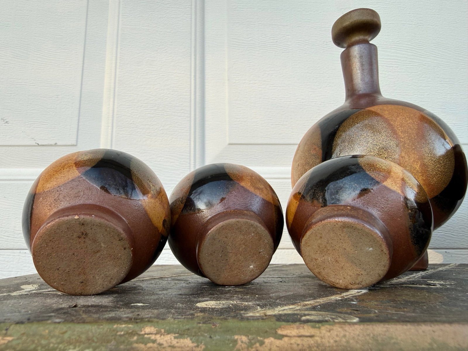 Mid 20th Century Robert Maxwell for Pottery Craft Usa Decanter and Cup Set - 10