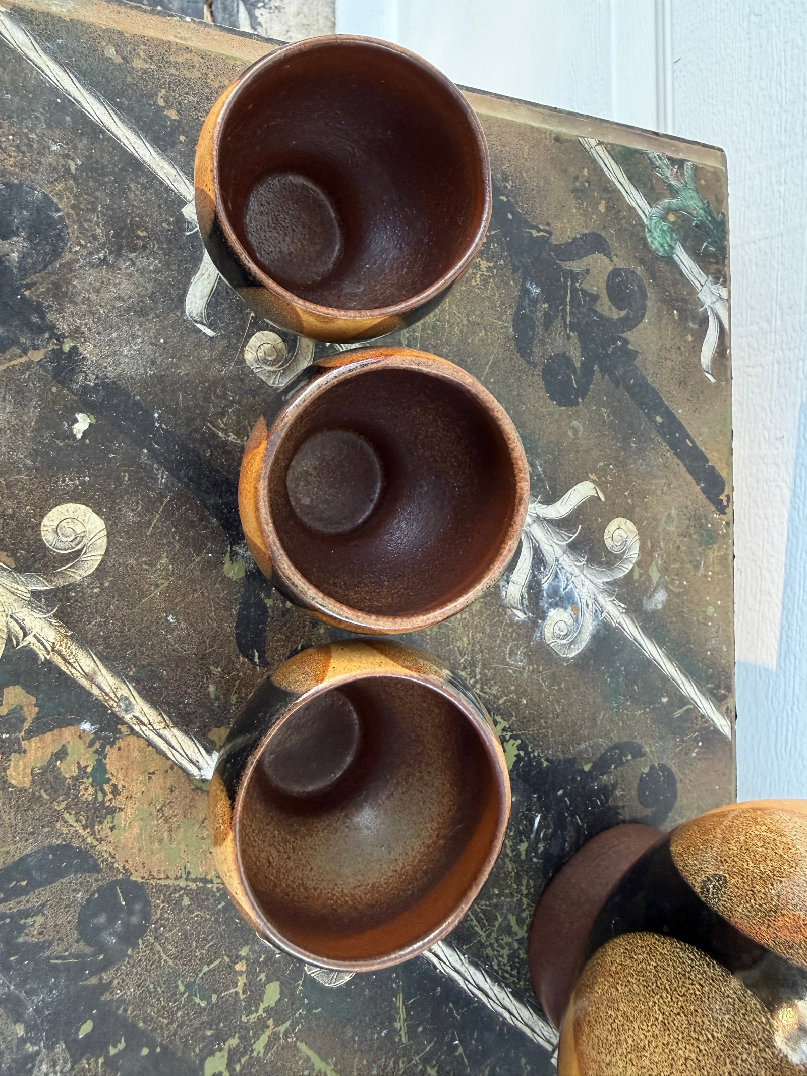 Mid 20th Century Robert Maxwell for Pottery Craft Usa Decanter and Cup Set - 8
