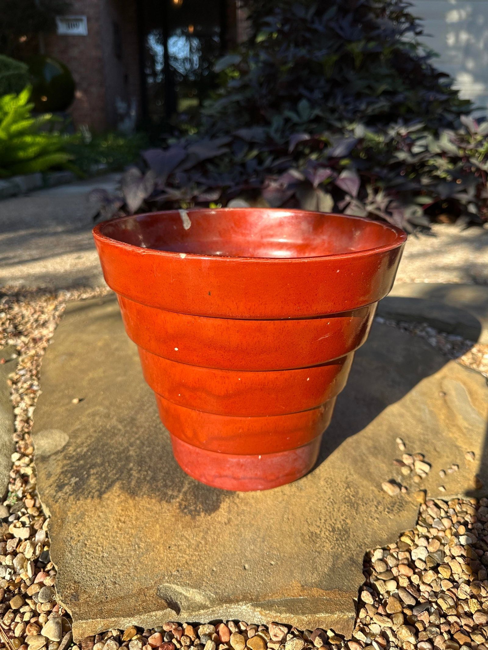 1930s Usa Pottery Stacked Deco Planter Marked Usa STP-3 - 3