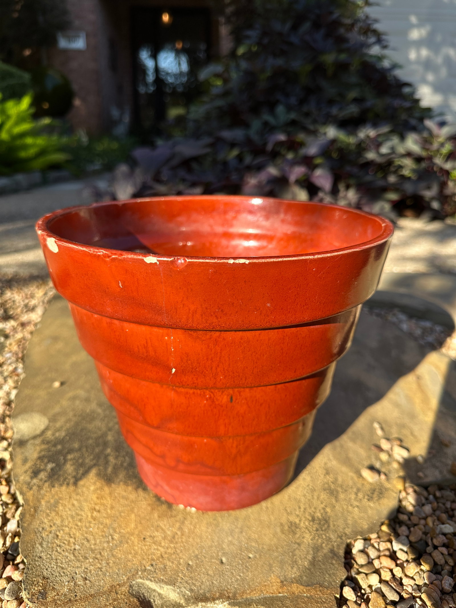 1930s Usa Pottery Stacked Deco Planter Marked Usa STP-3 - 4