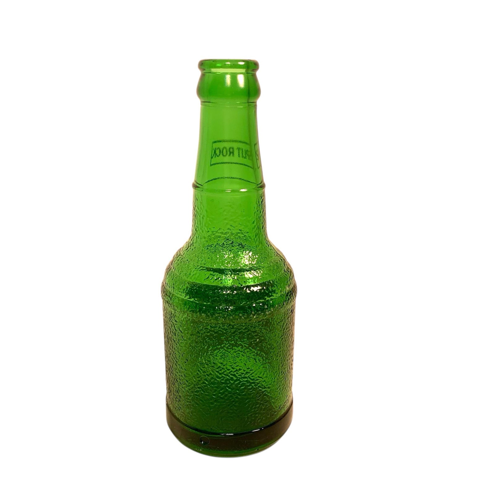 1960s Mid Century Split Rock Green Glass Ginger Beer Bottle - 9