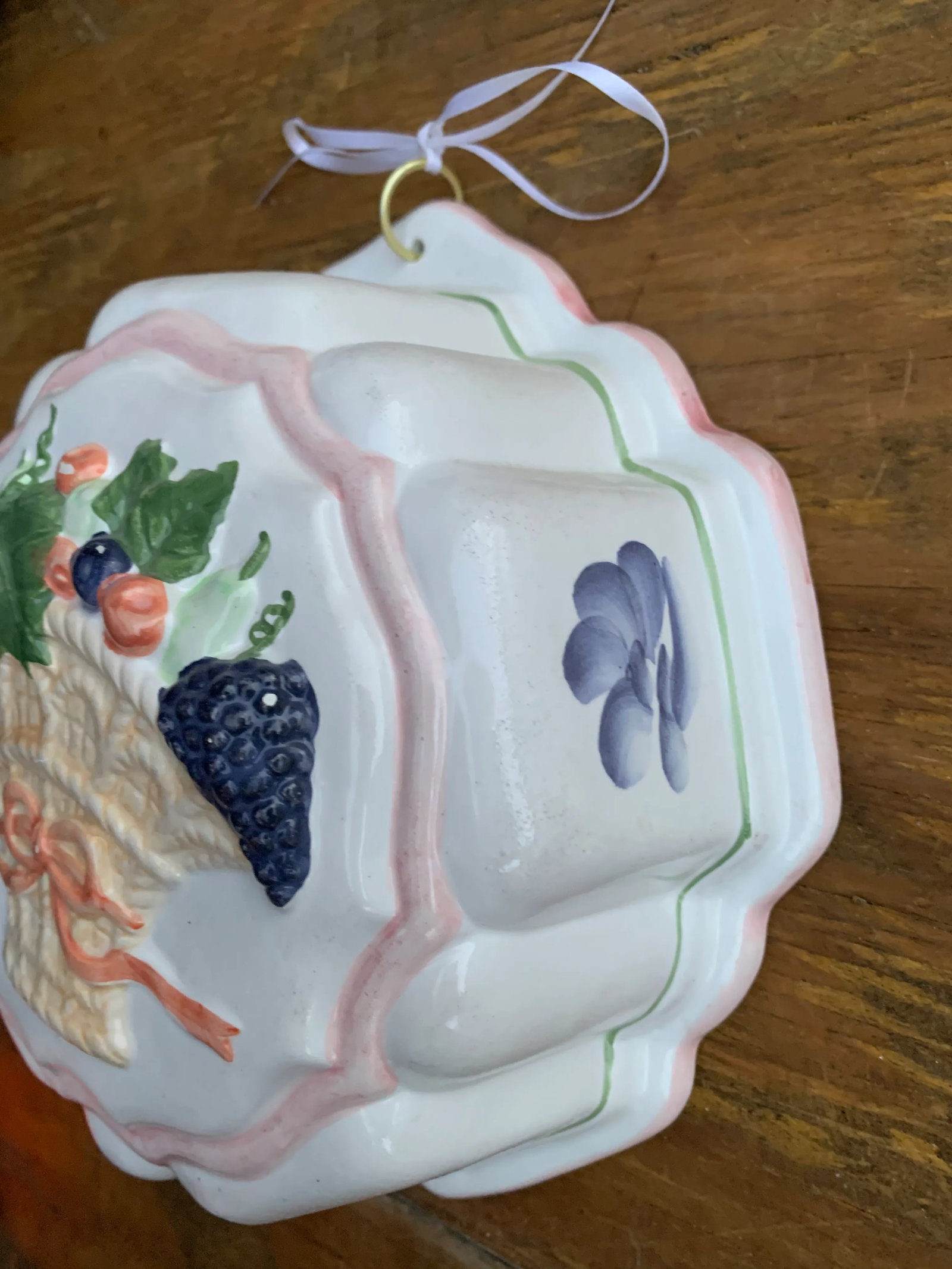 1980s Ceramic Hand Painted Wall Decor - 2