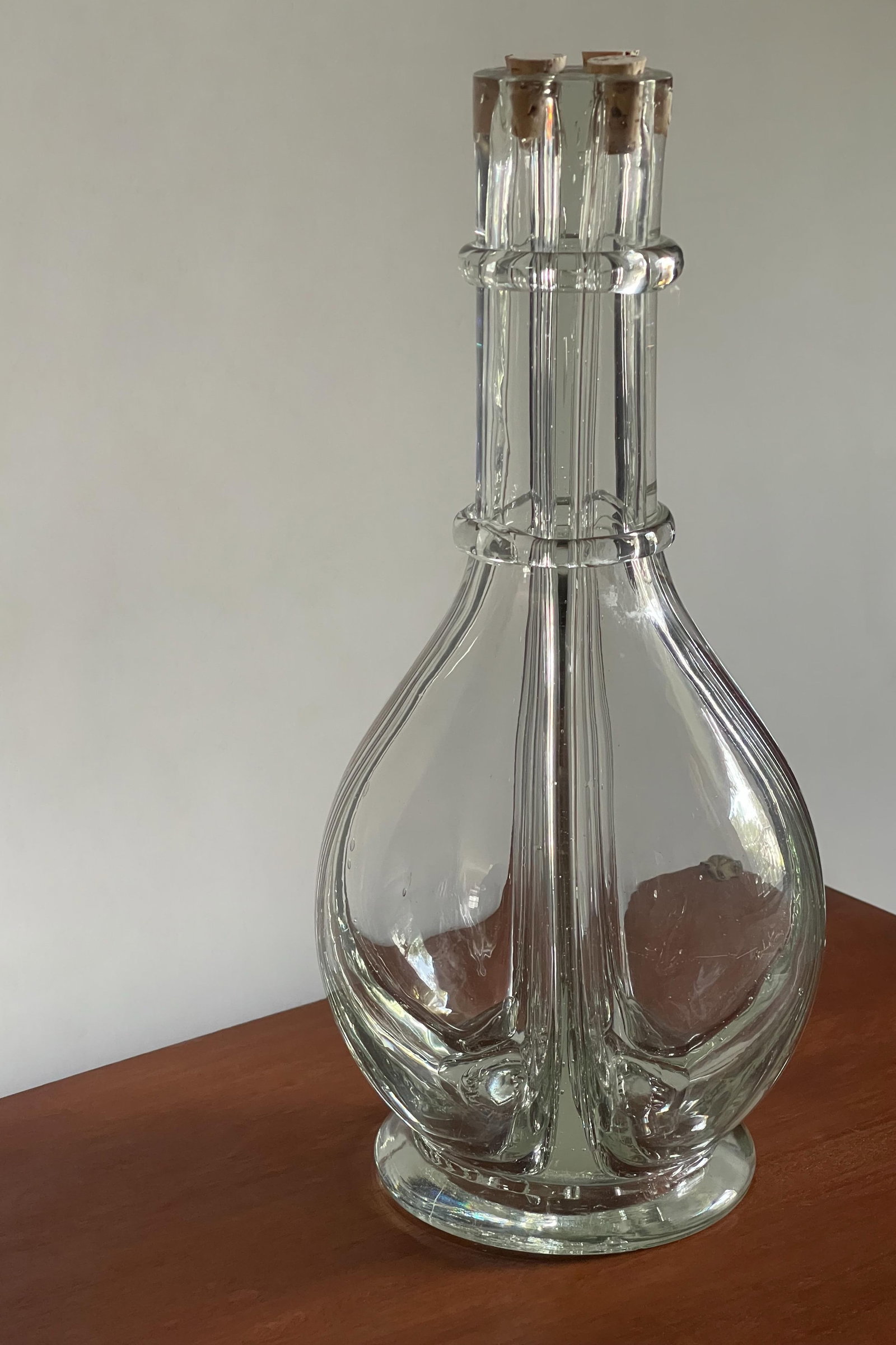 Vintage Four Chambered Glass Decanter - 2