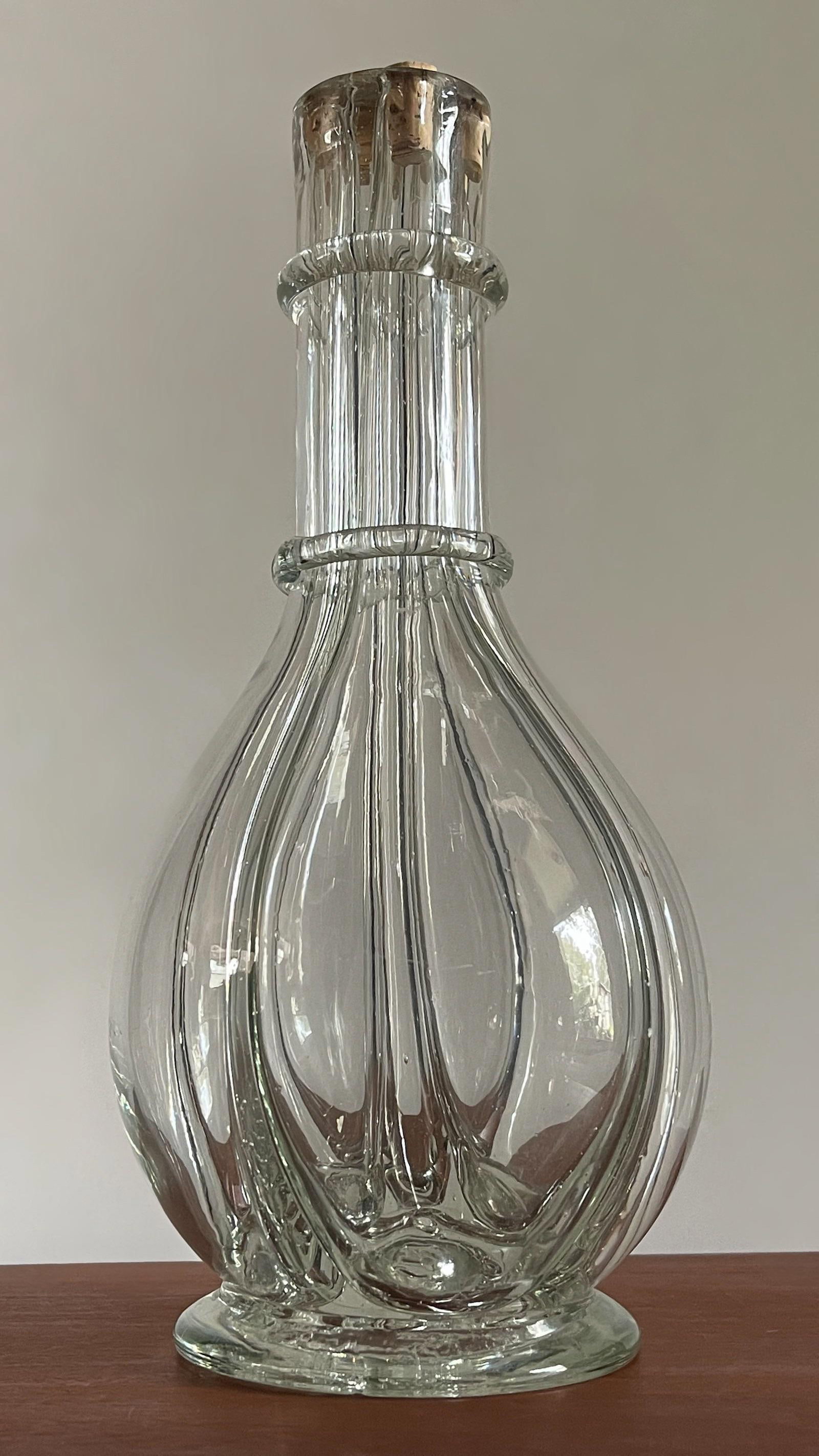 Vintage Four Chambered Glass Decanter - 4