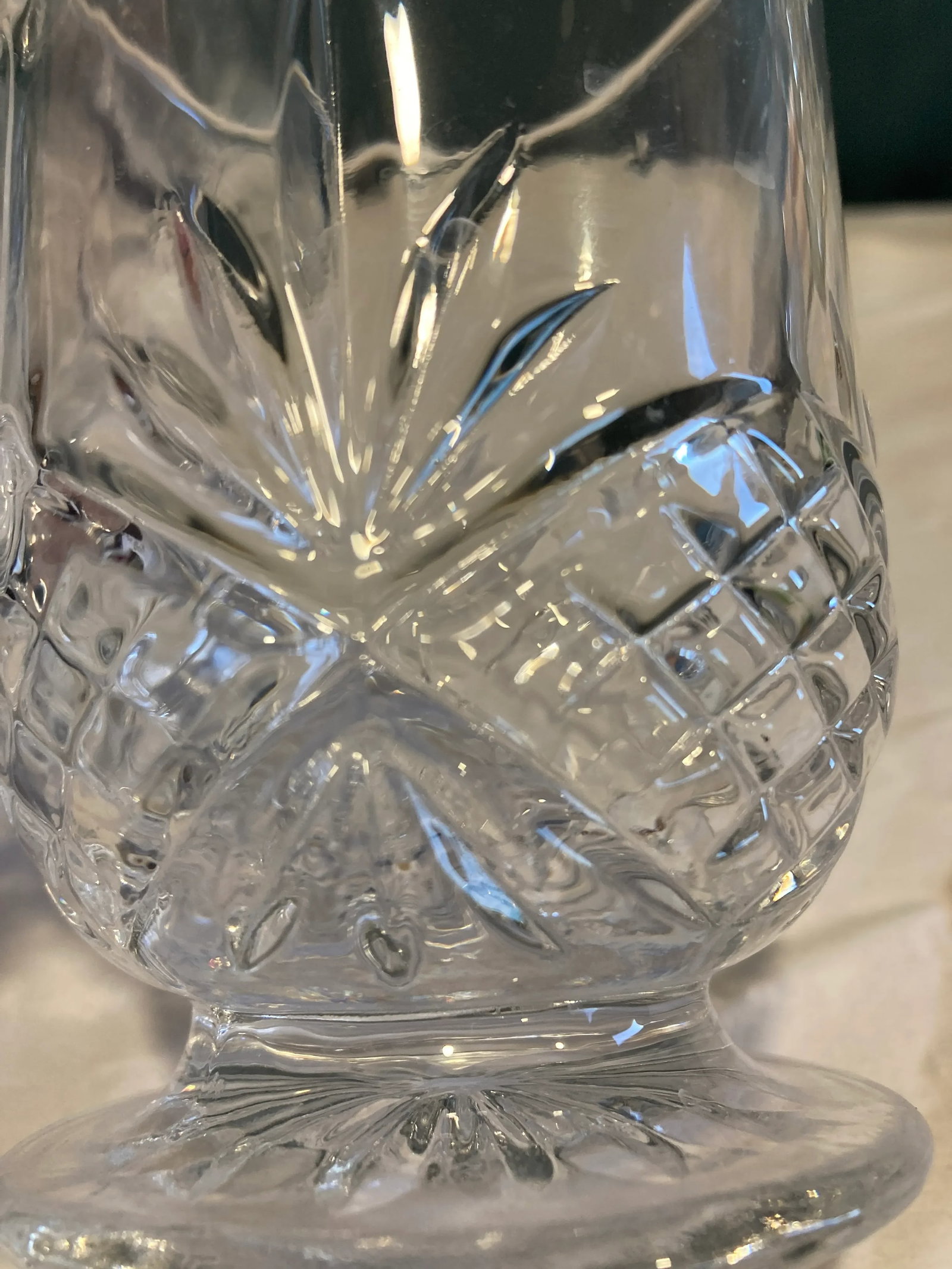 Vintage Etched Glass Coffee Cups, Set of 4 - 7