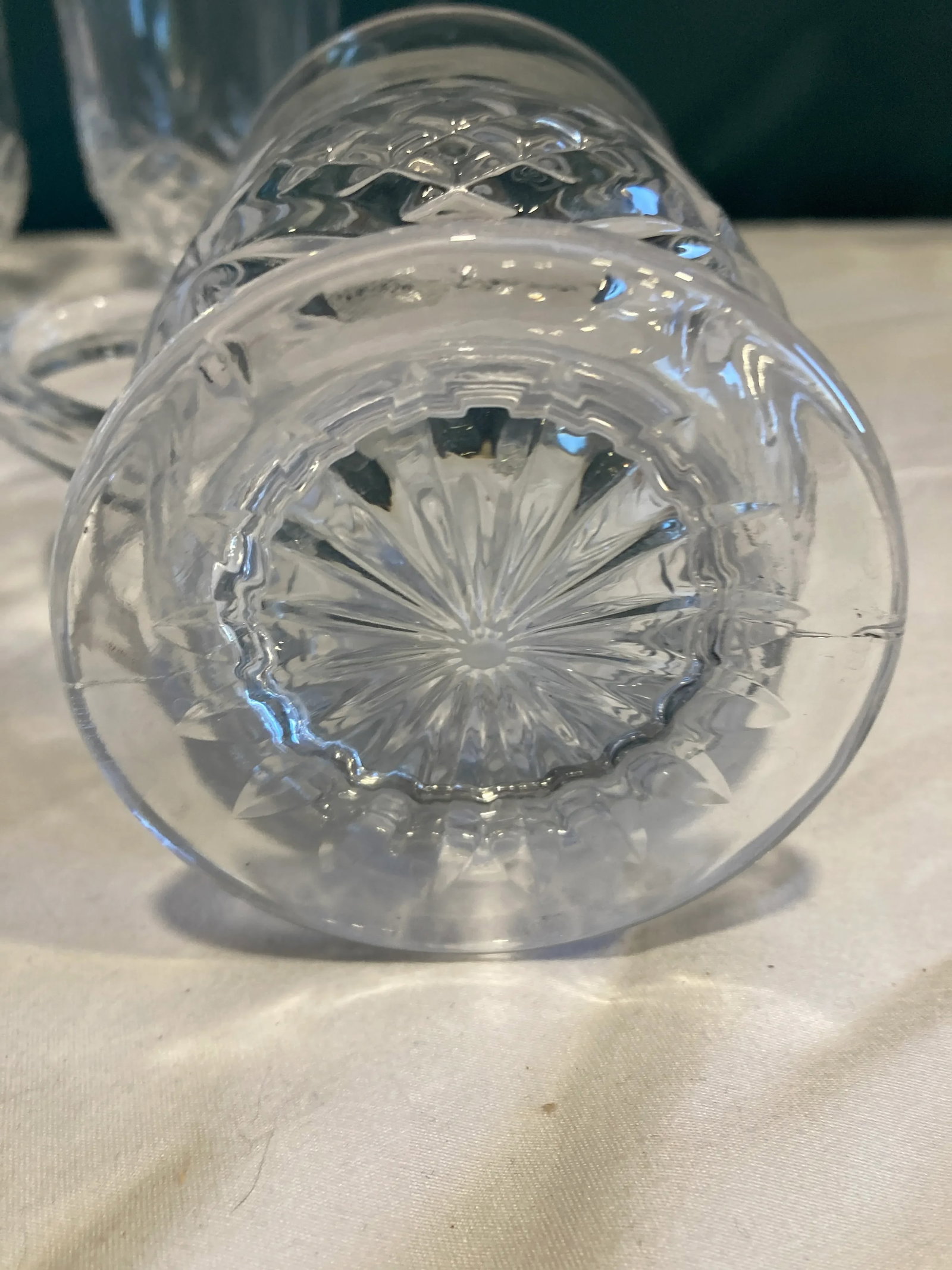 Vintage Etched Glass Coffee Cups, Set of 4 - 8