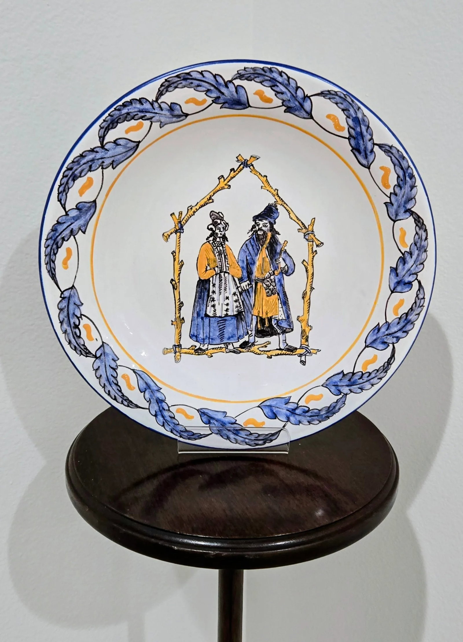 Hungarian Habania Handpainted Passover Plate - Marta Dij Award Winner - 2