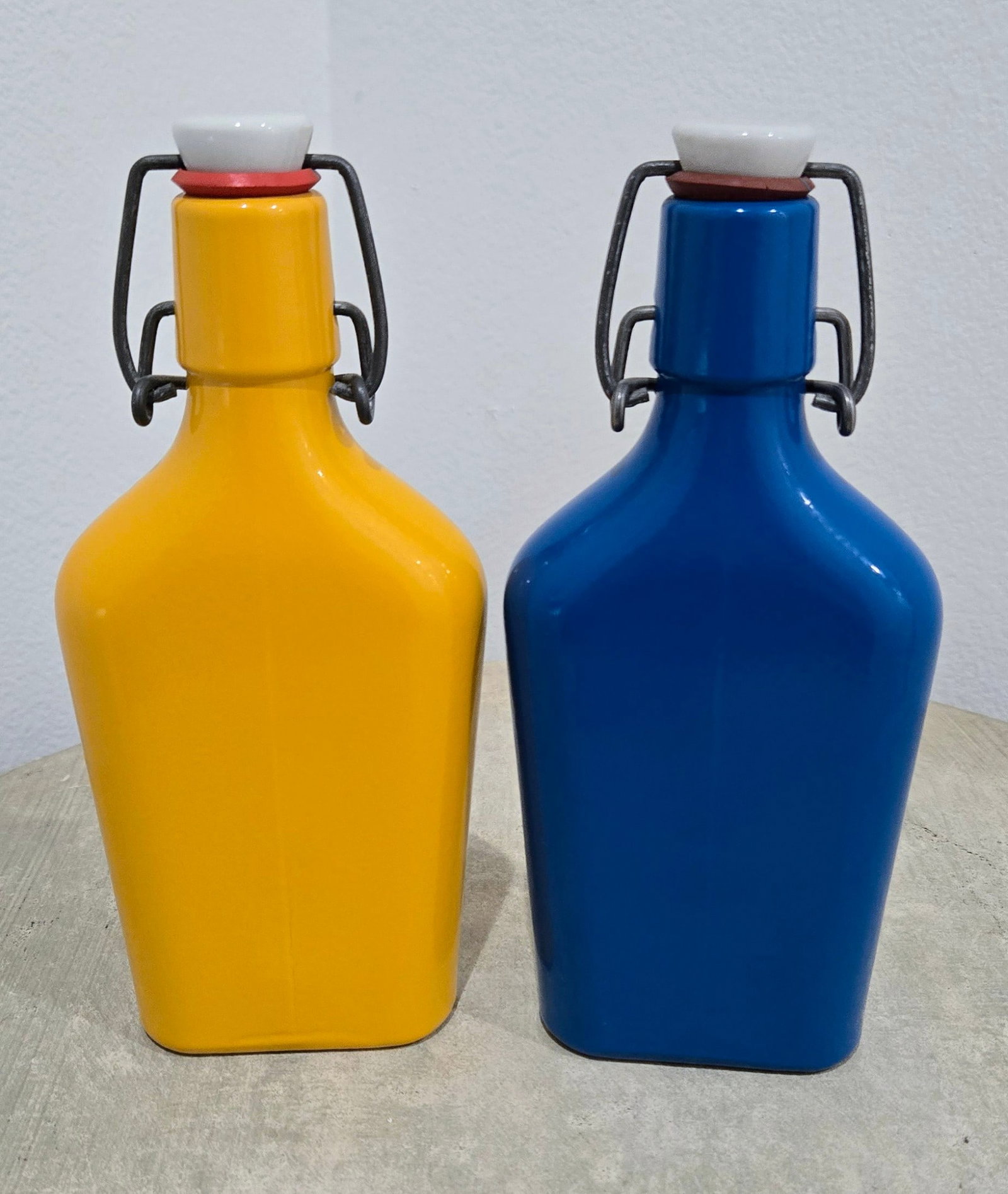 Vintage German Cartoon Schnapps Bottles - "Don't Forget" & "Mouthwash for Cowboys" Pair - 5