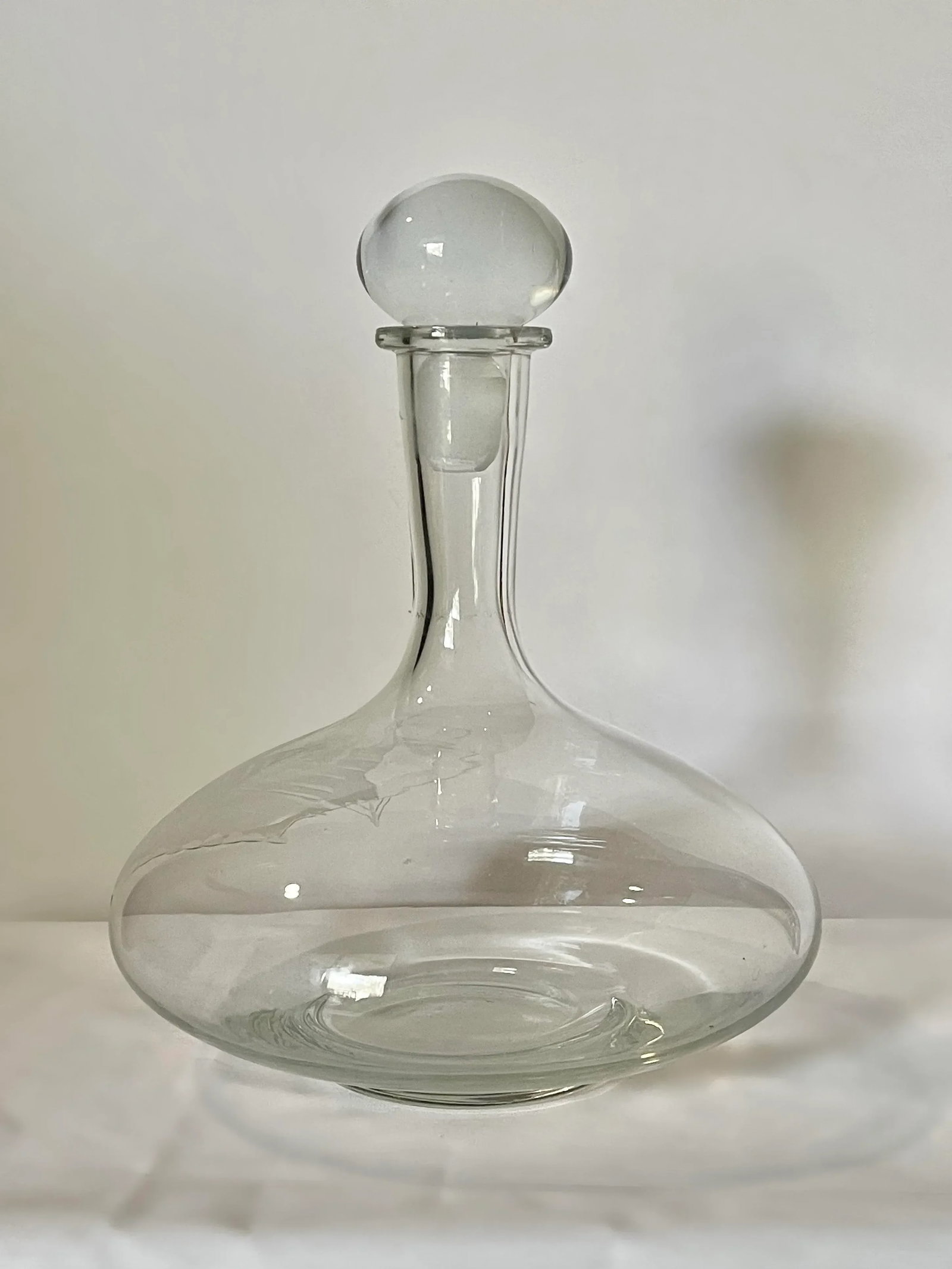 Vintage Etched Ship's Decanter - 4