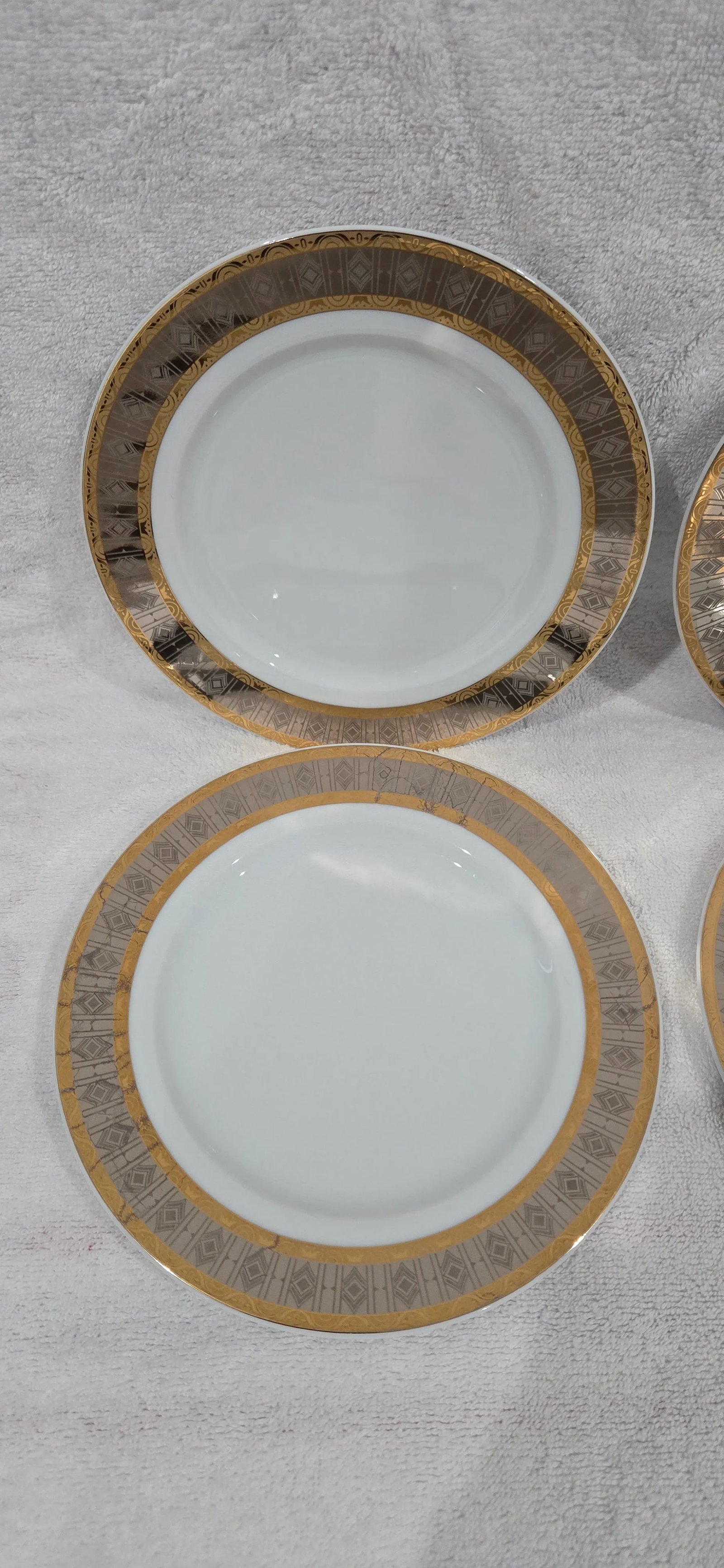 Late 20th Century Formalities by Baum Bros Fine Bohemian Porcelain "Samantha" Dessert Plate - 6