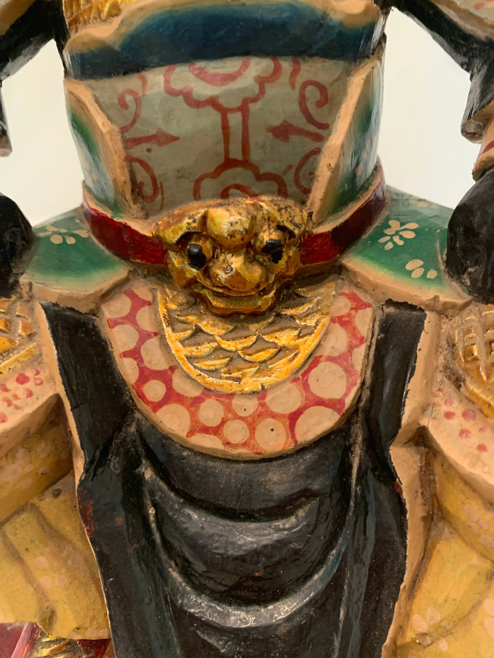 Gilded Chinese Hand-Carved Seated Emperor - 2