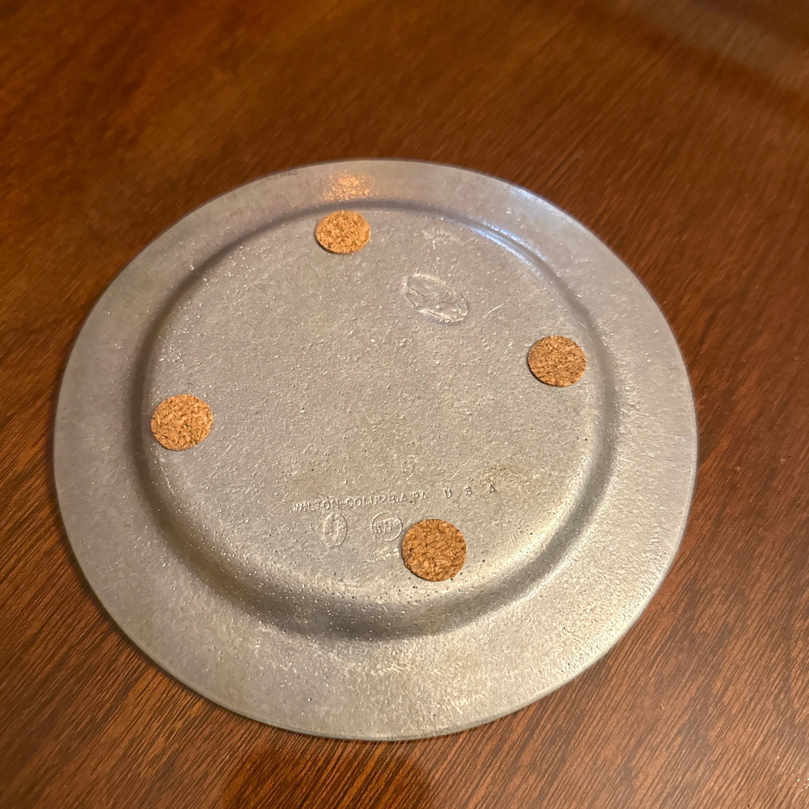 Small Round Pewter Plate - 3