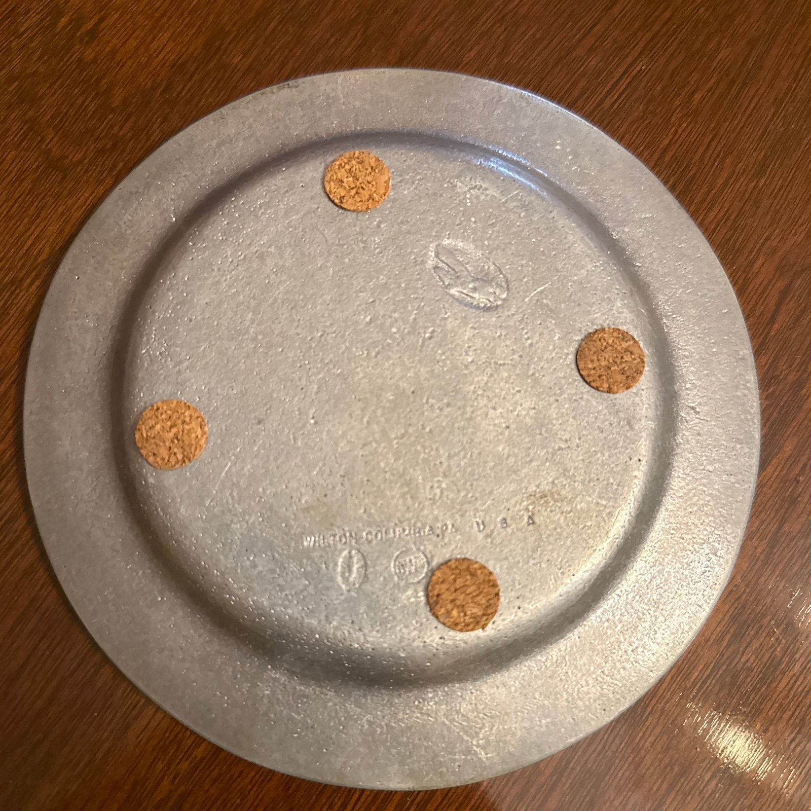 Small Round Pewter Plate - 4