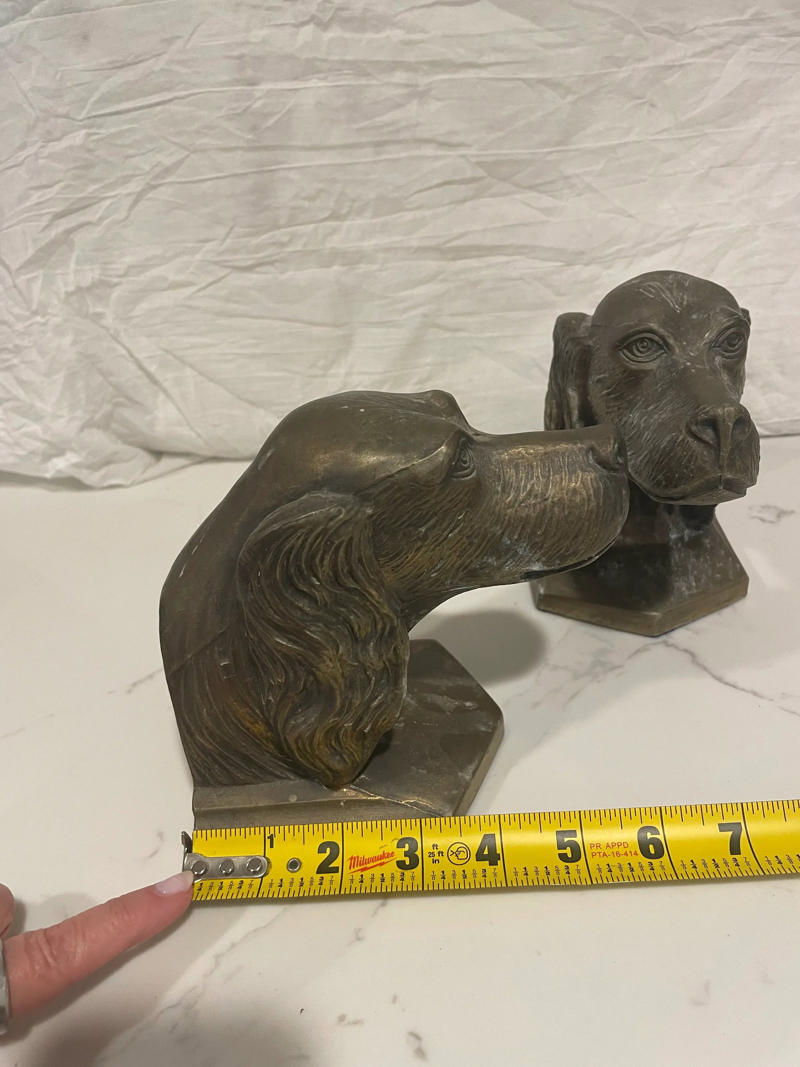 1970s Brass English Setter Bookends, a Pair - 6