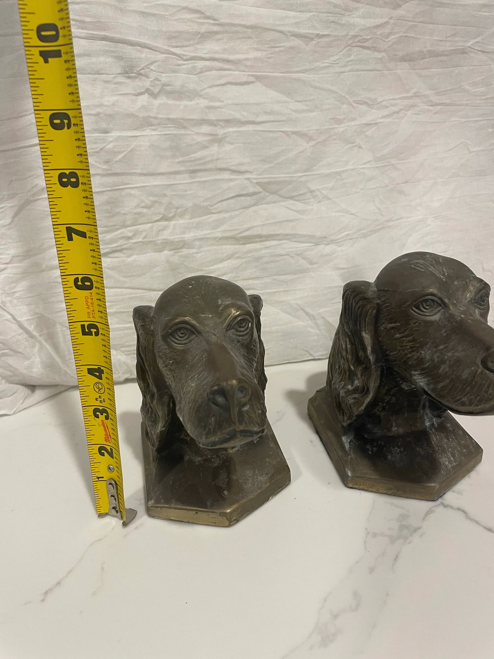 1970s Brass English Setter Bookends, a Pair - 7