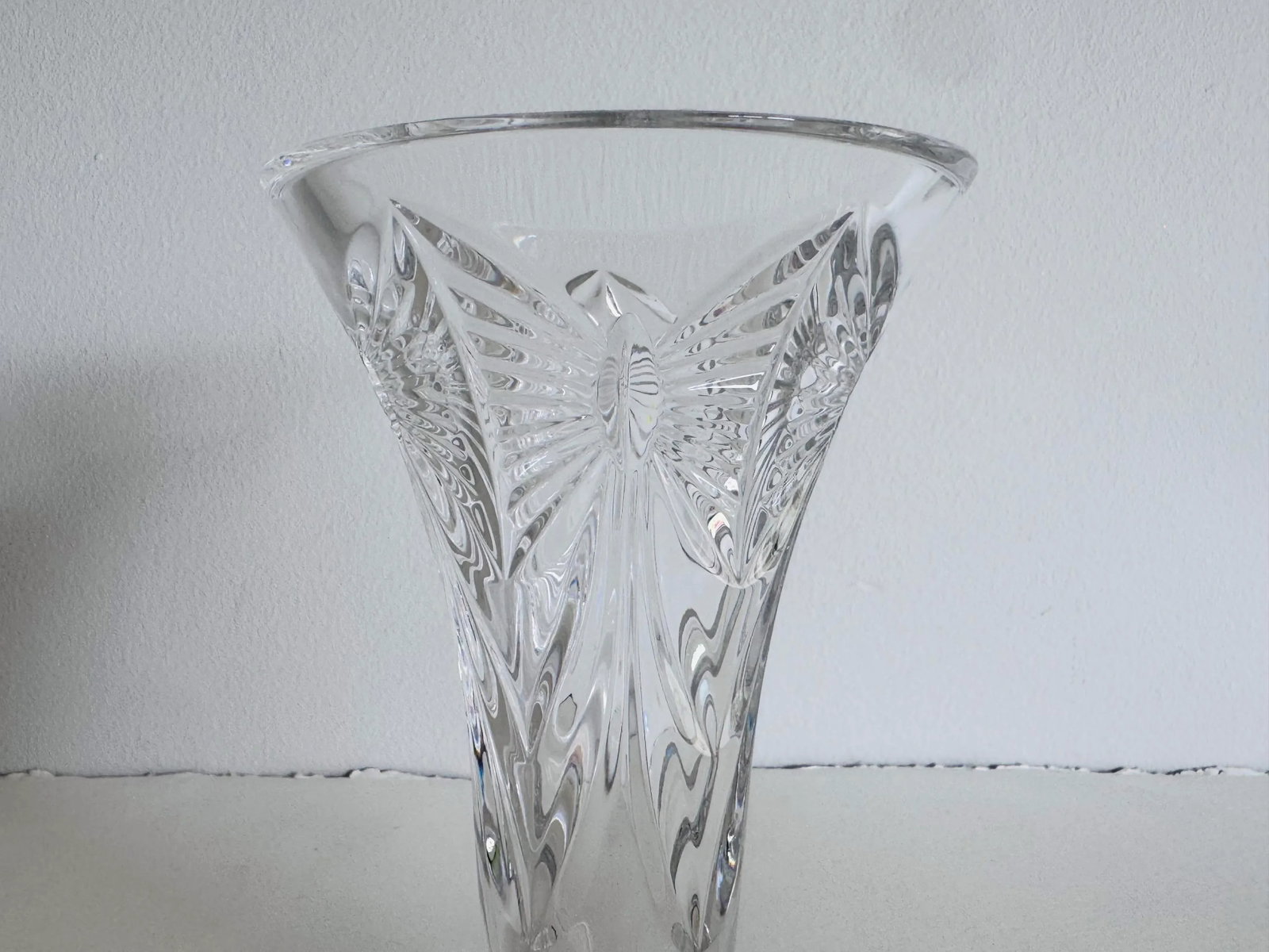 Waterford Crystal Vase With Butterflys - 6
